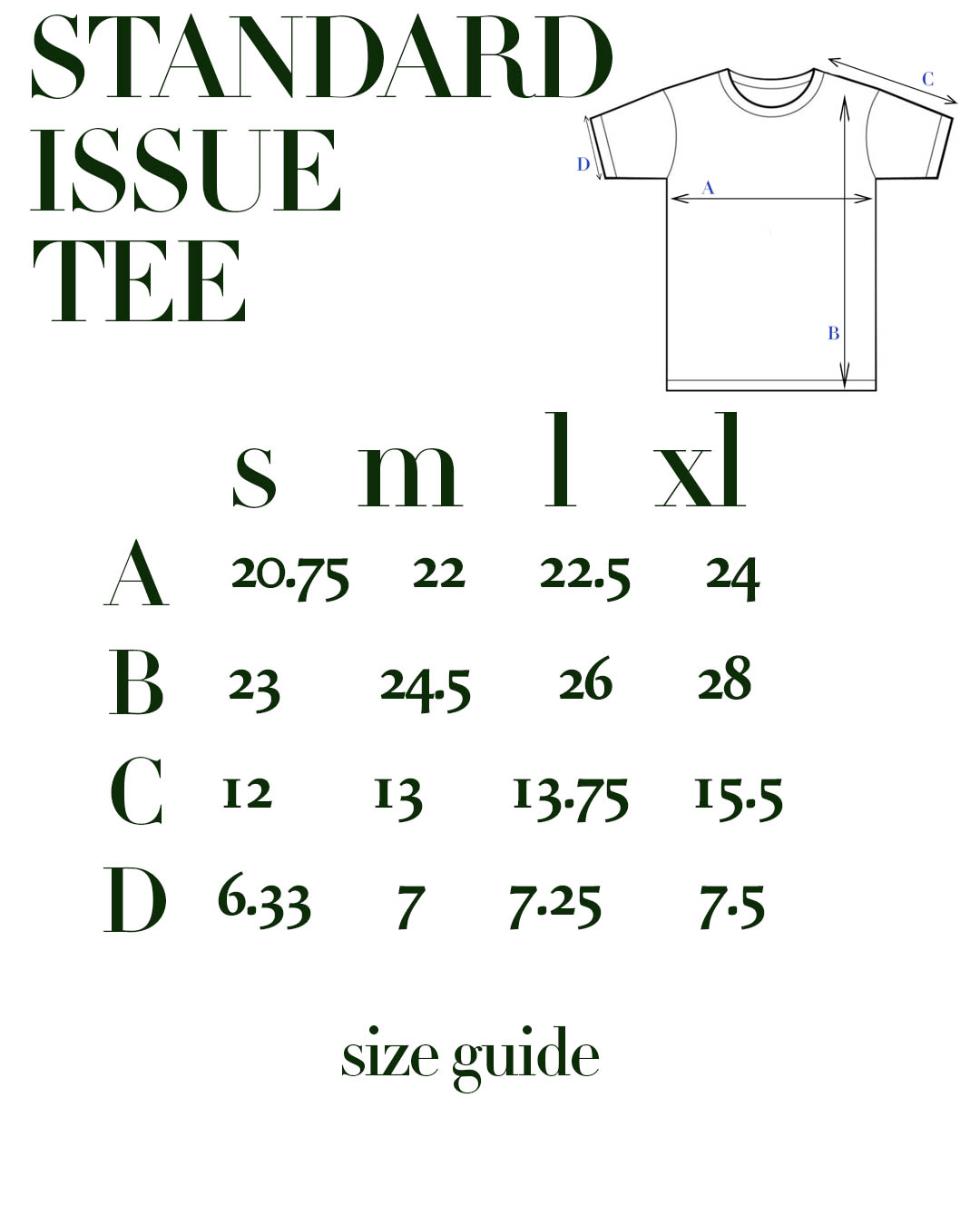Black Standard Issue Short Sleeve Tee