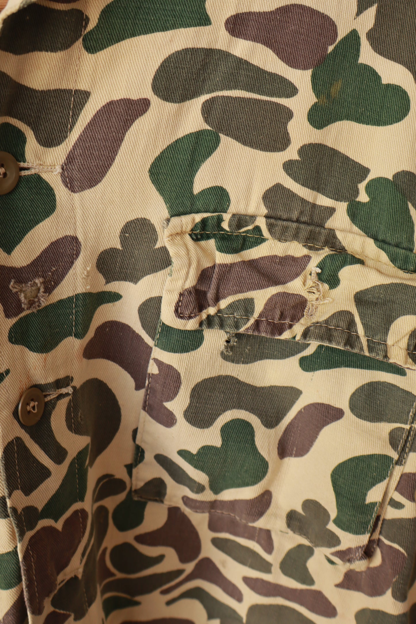 1970s Duck Camo Hunting Shirt | L