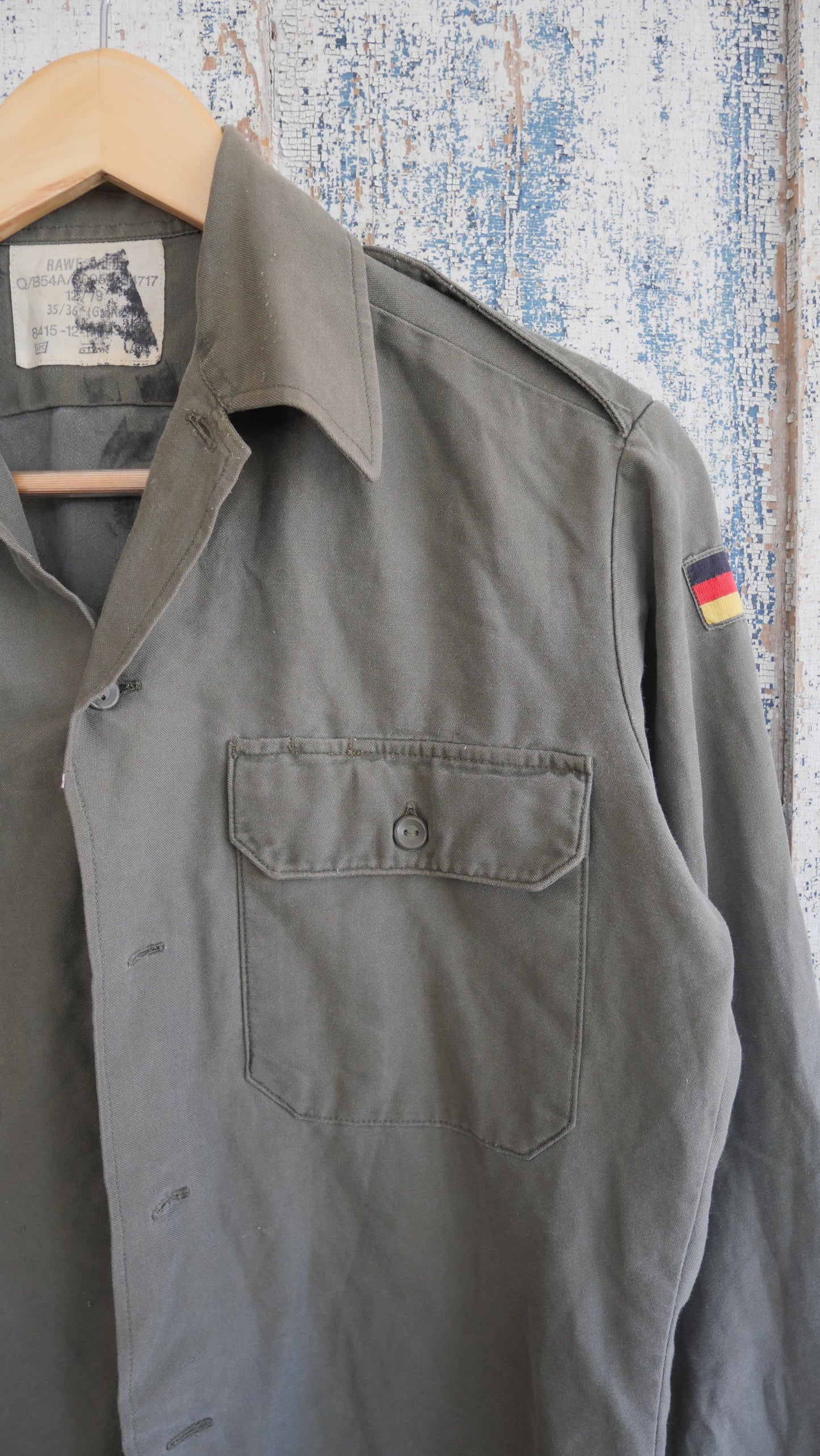 1980s German Fatigue Shirt | L