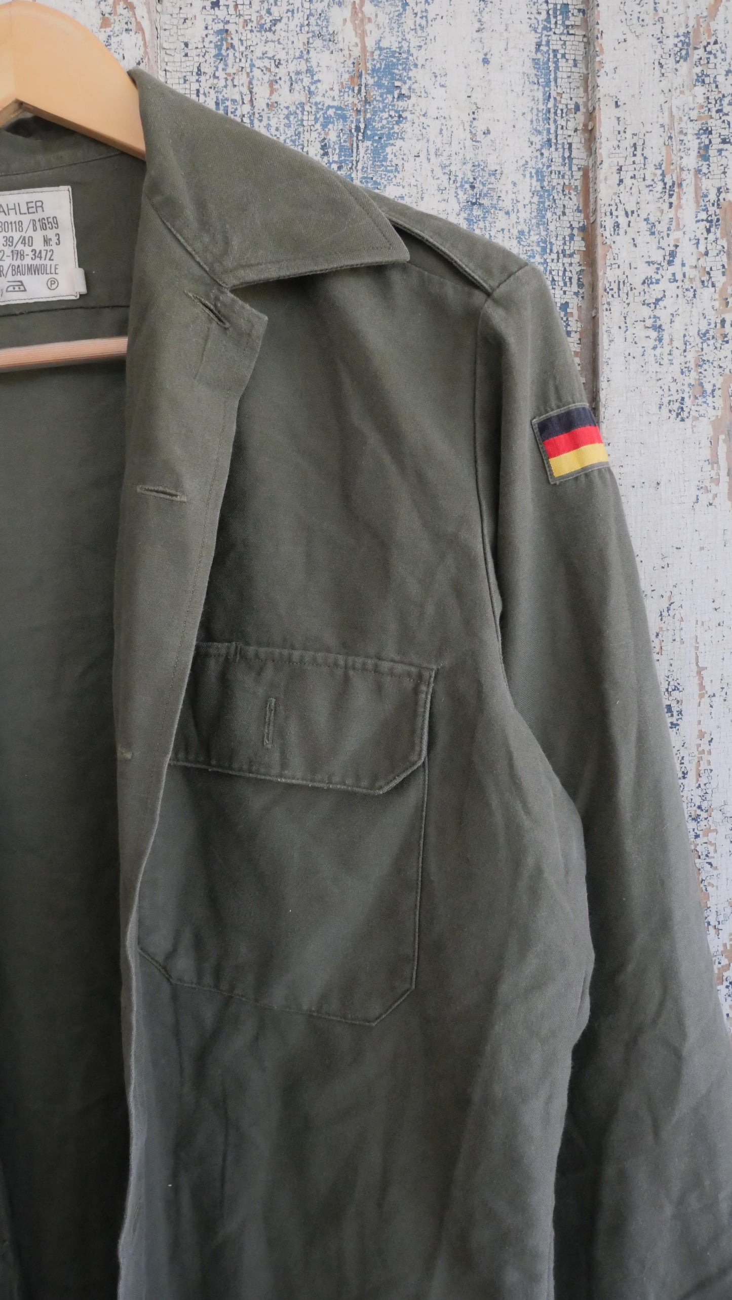 1980s German Fatigue Shirt | L