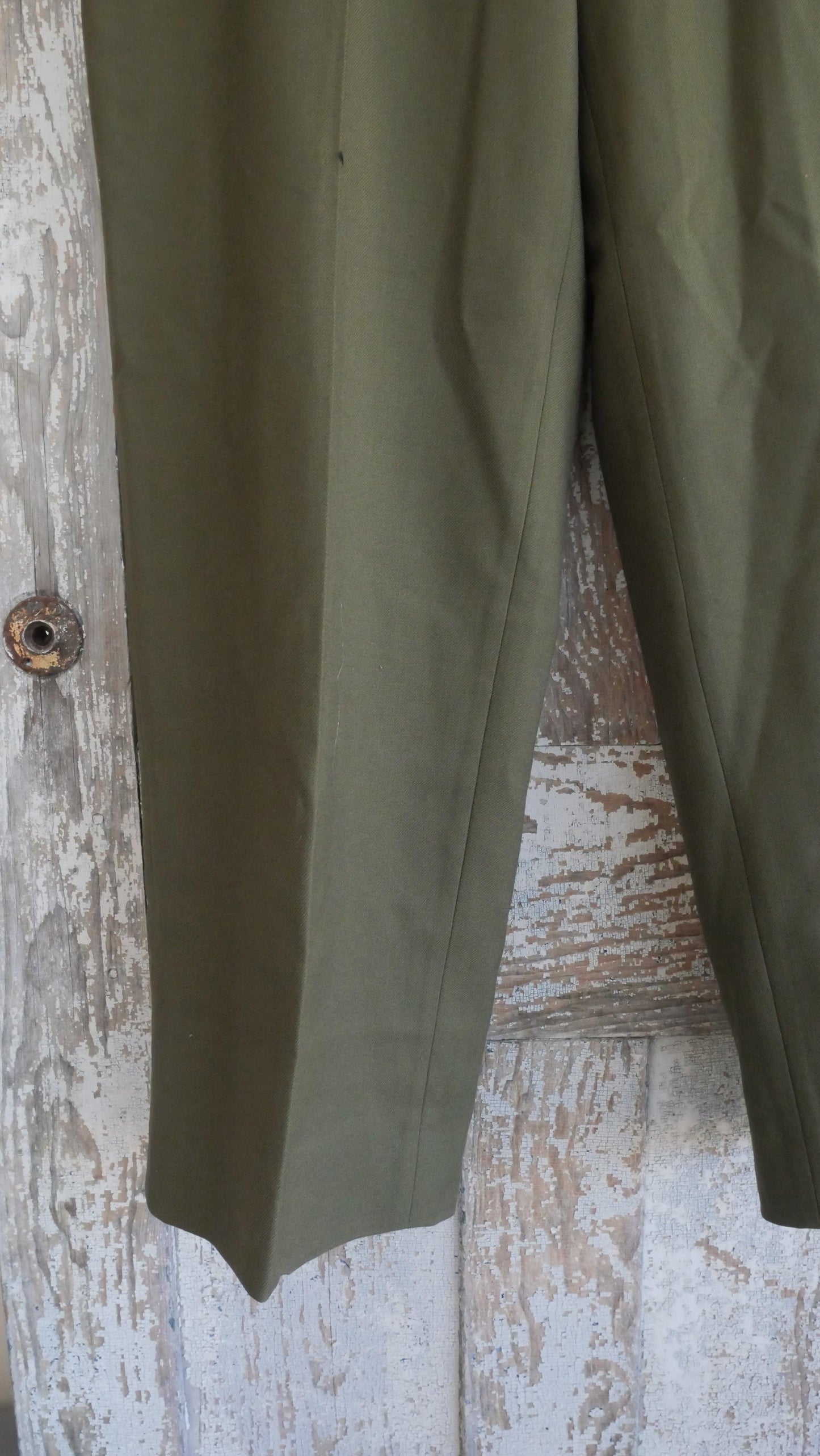 1960s Button Fly Wool Military Pants | 36
