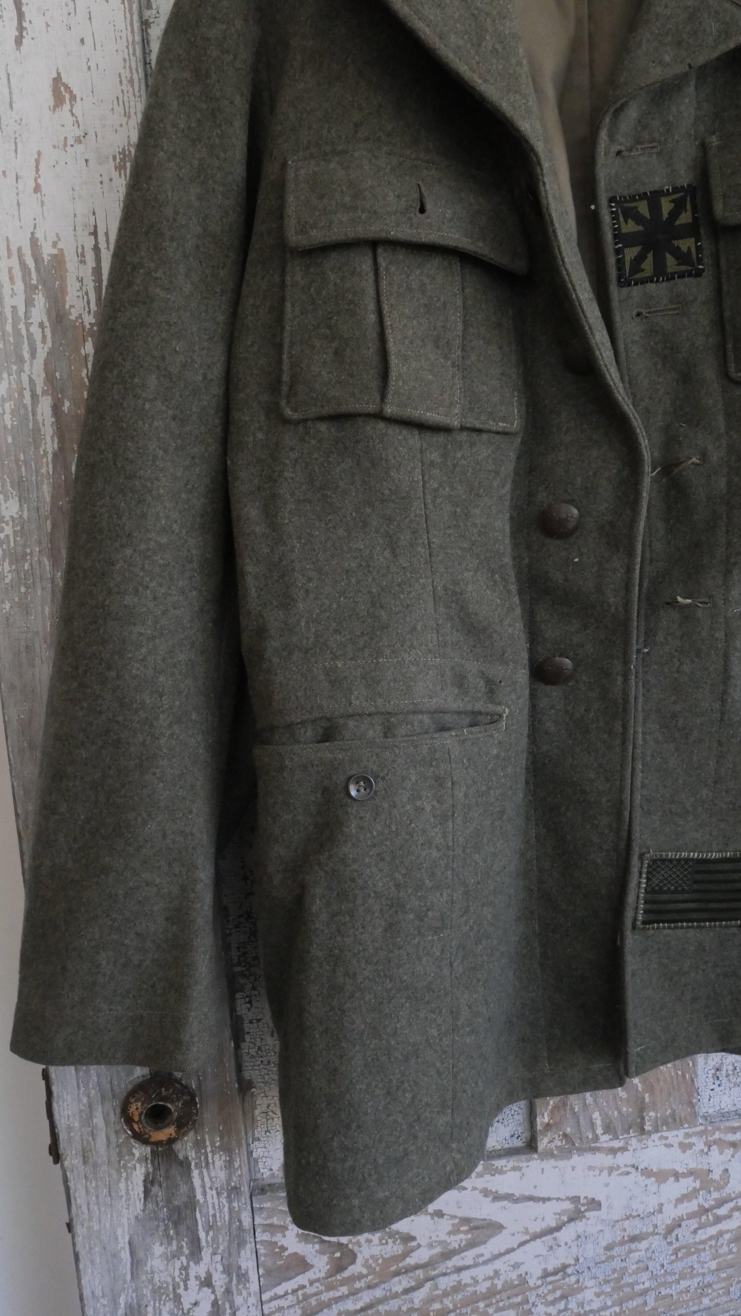 1970s Wool Military Coat | L