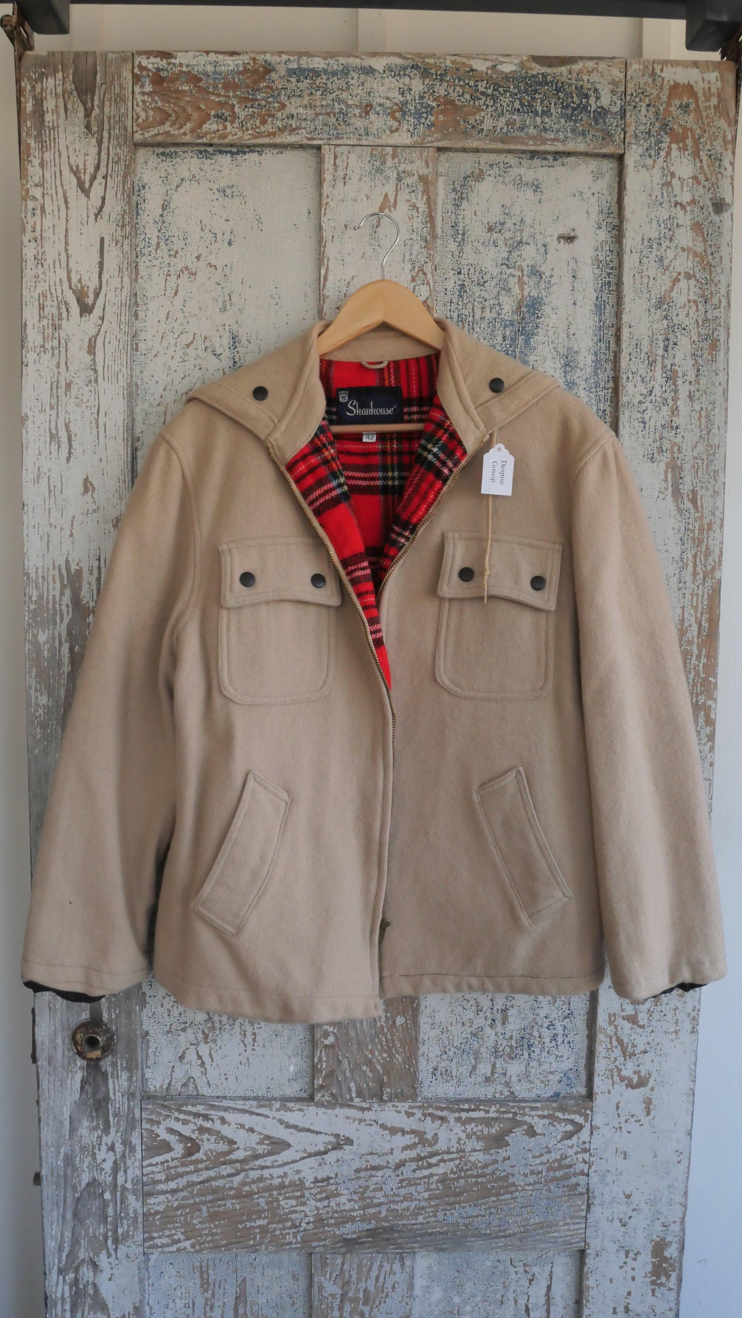 1970s Wool Zip Hoodie | L