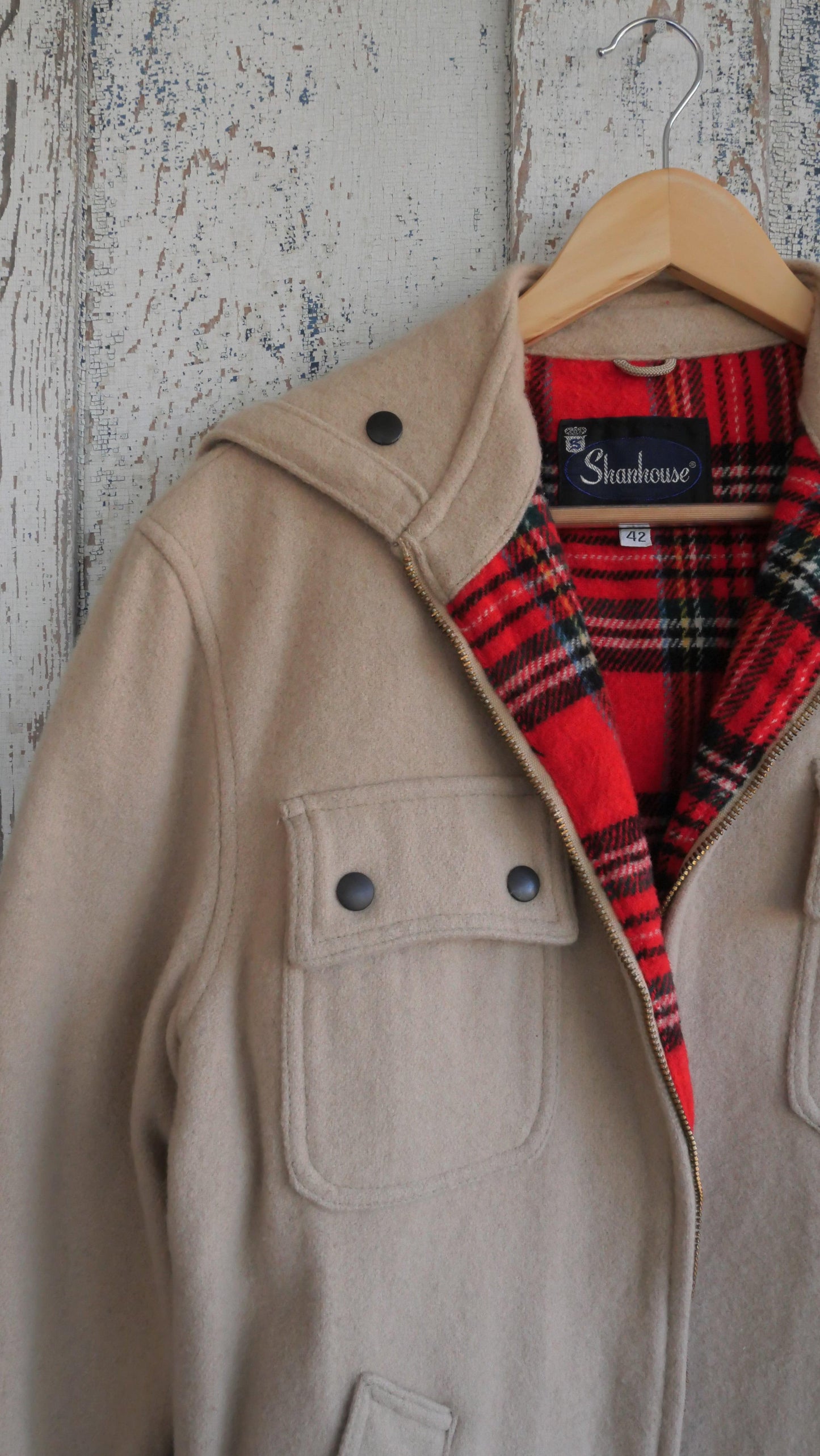 1970s Wool Zip Hoodie | L