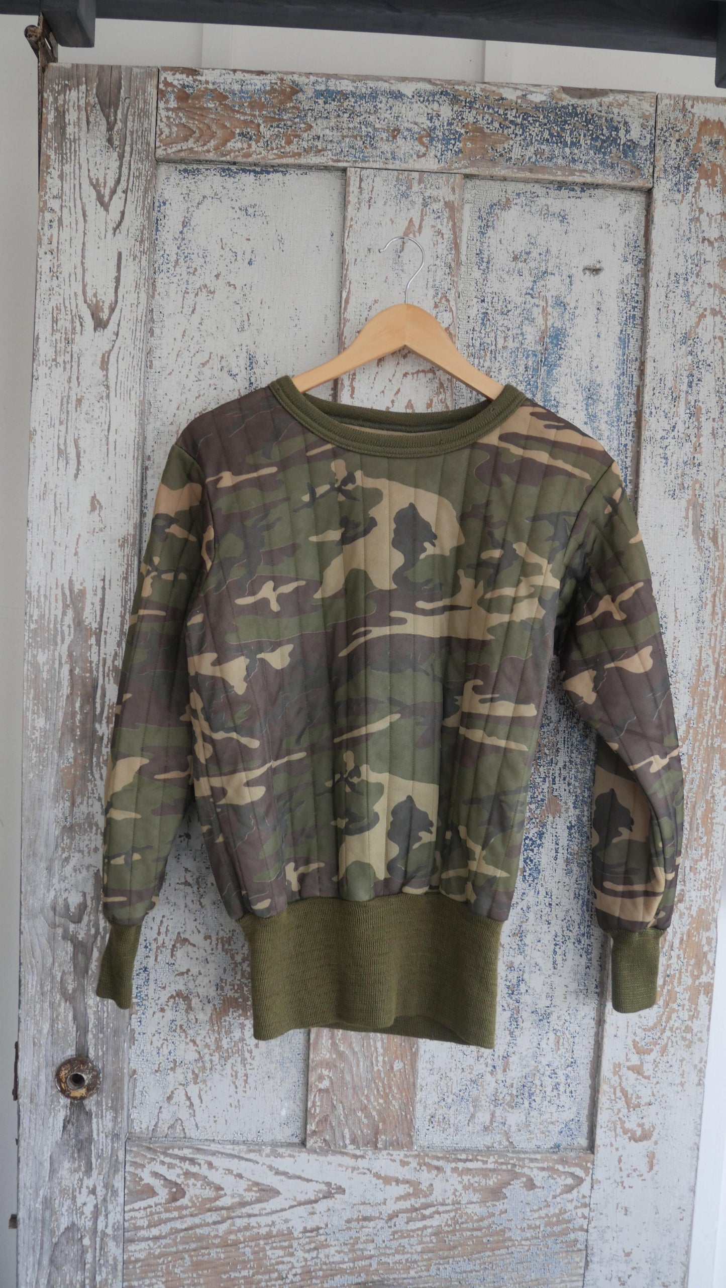1980s Quilted Camo Shirt | M