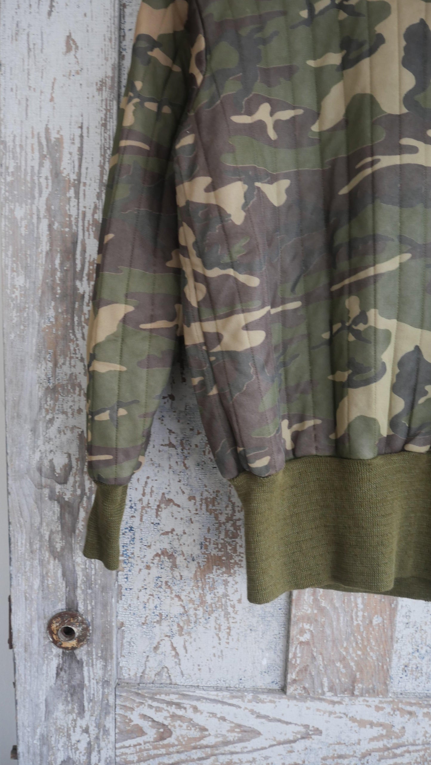 1980s Quilted Camo Shirt | M