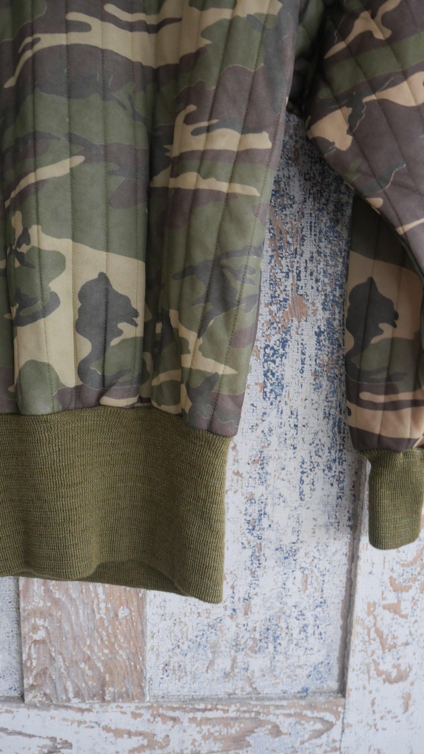 1980s Quilted Camo Shirt | M