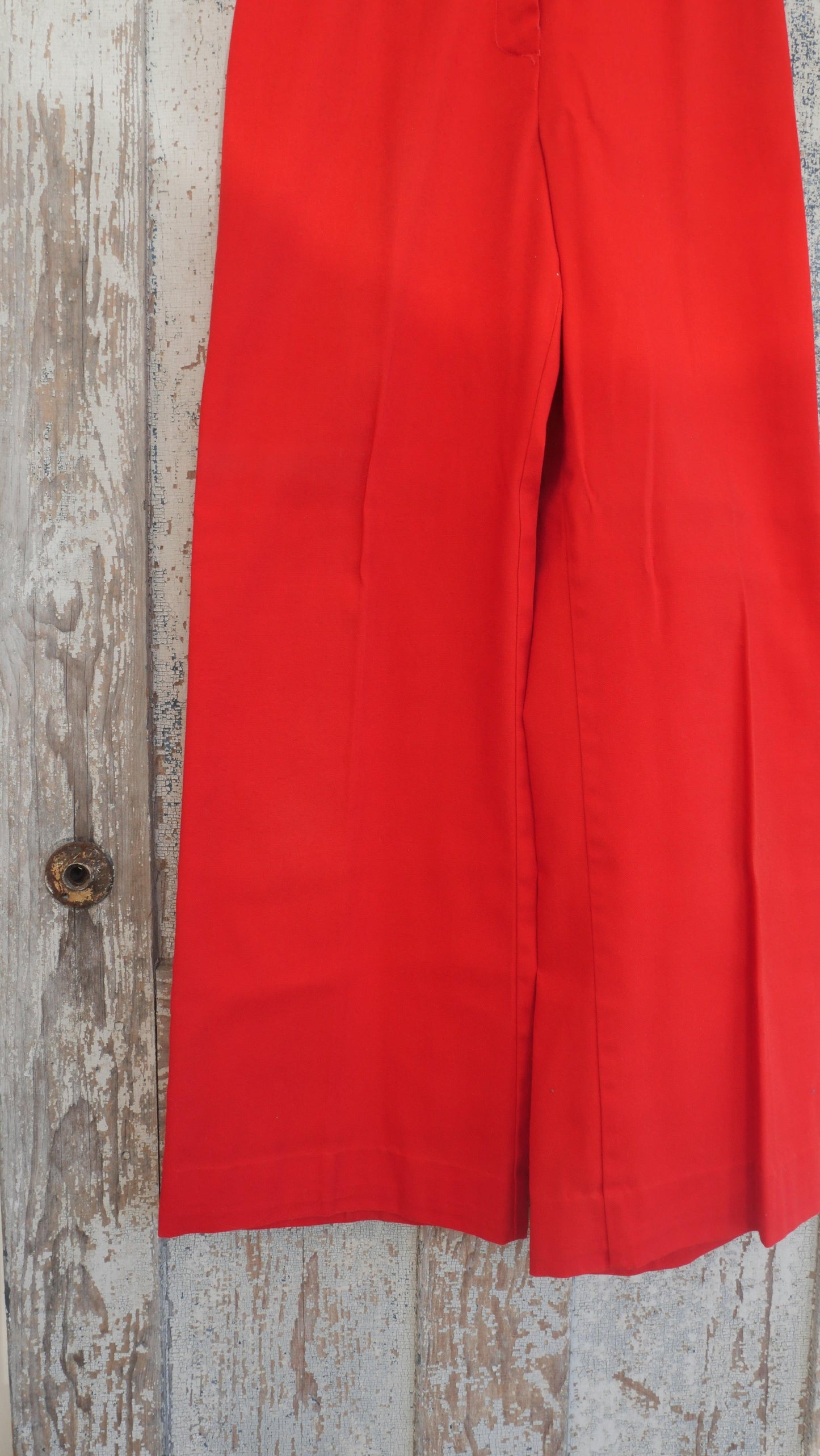 1970s Red Bell Bottom Pants | 24