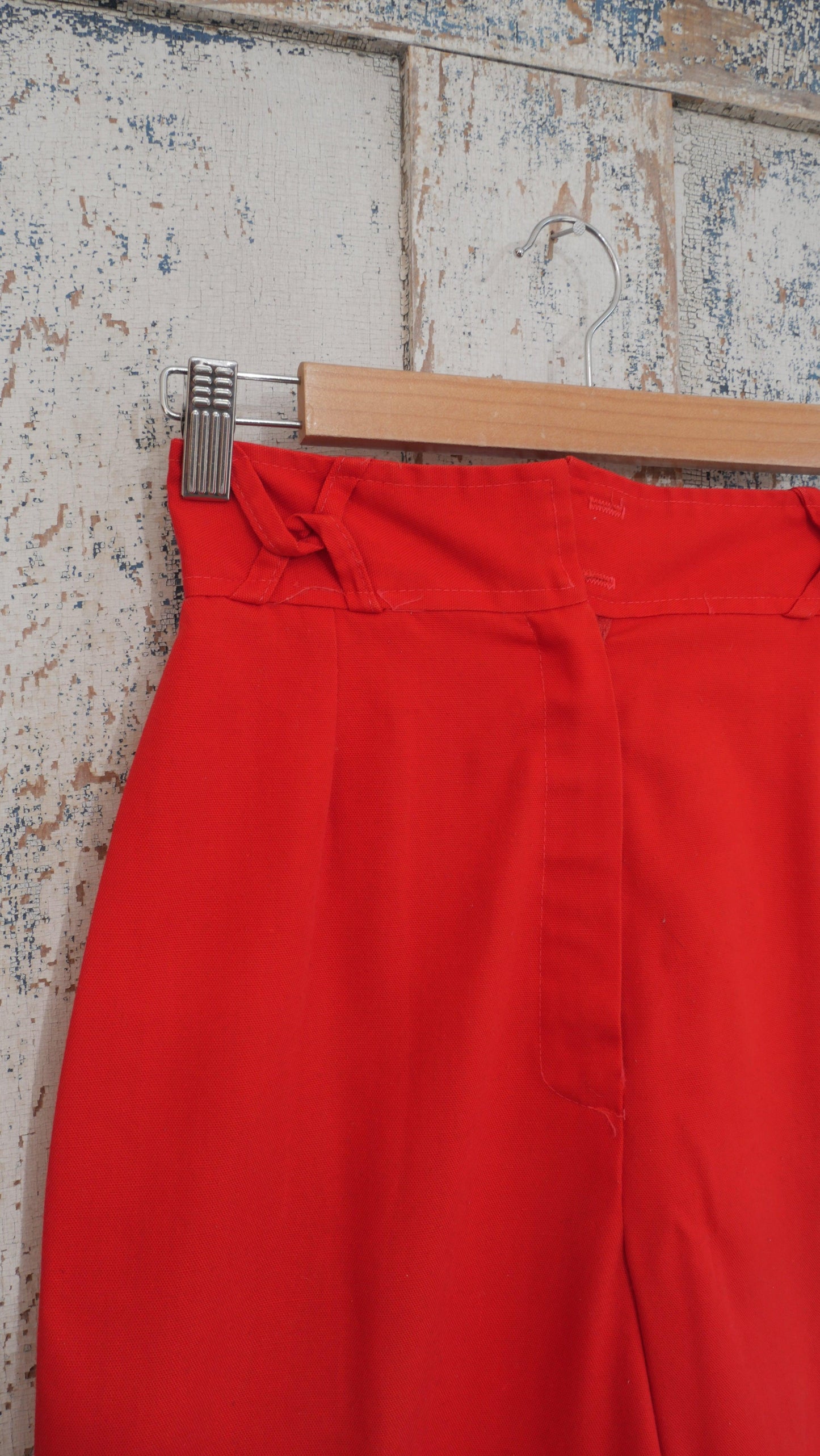 1970s Red Bell Bottom Pants | 24