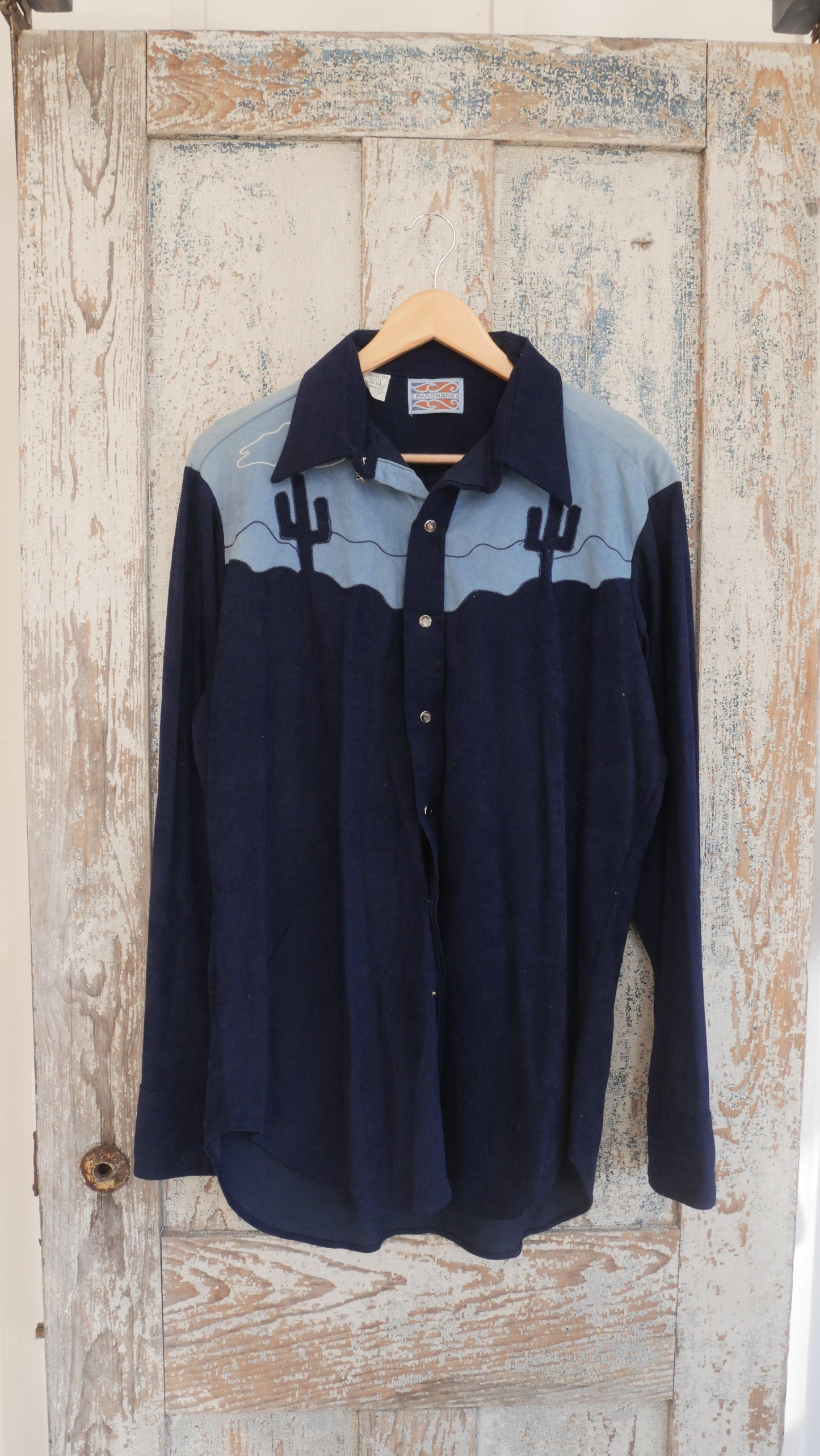 1970s Velour Western Shirt | L