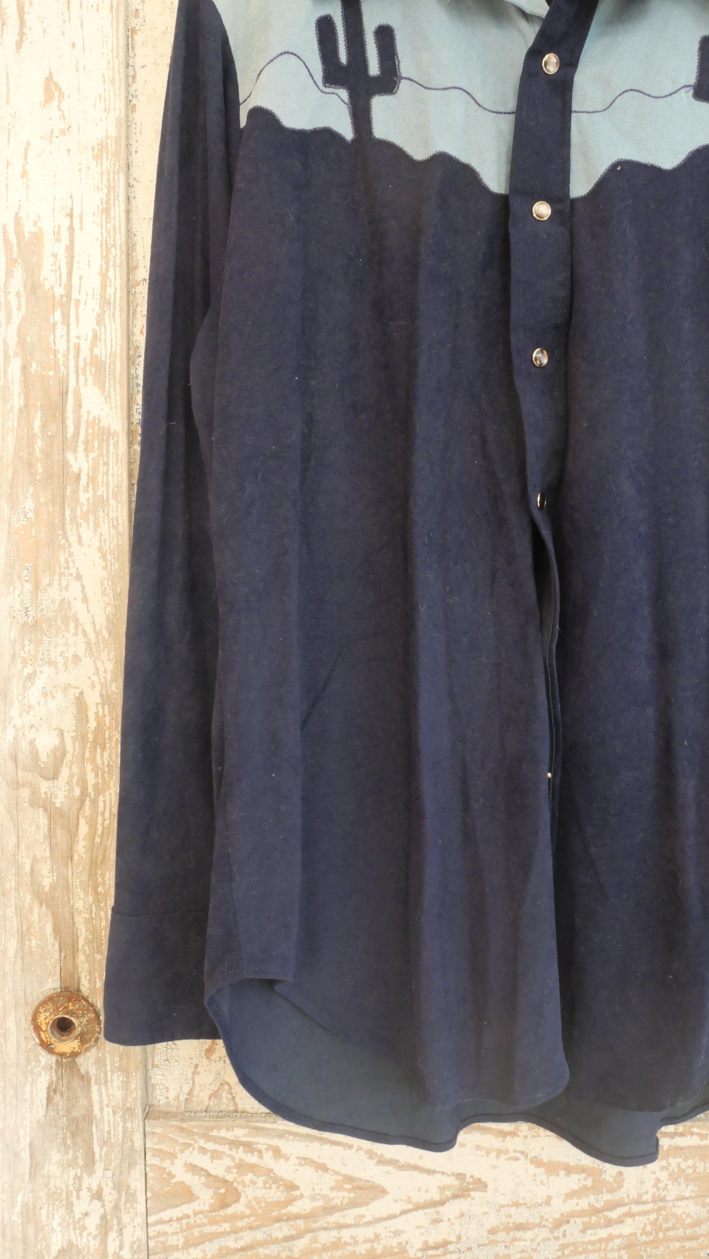1970s Velour Western Shirt | L