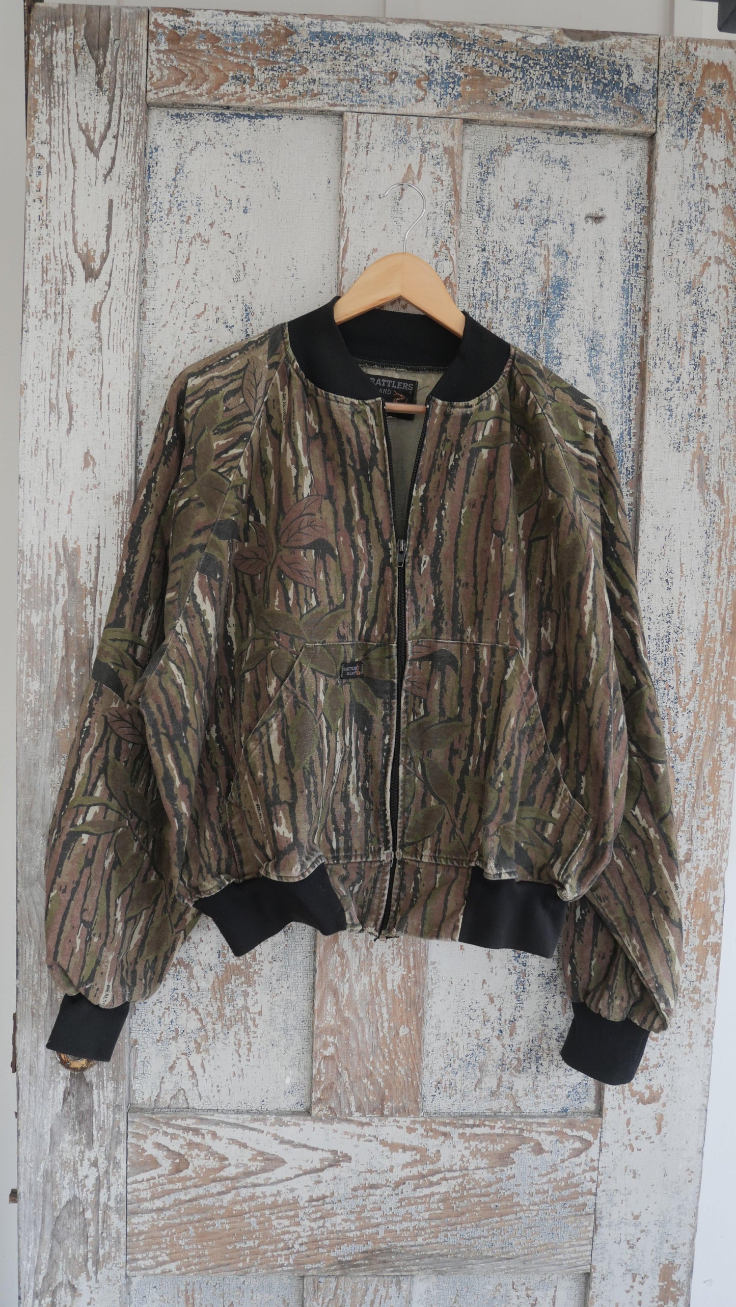 1980s Boxy Hunting Bomber Jacket | L
