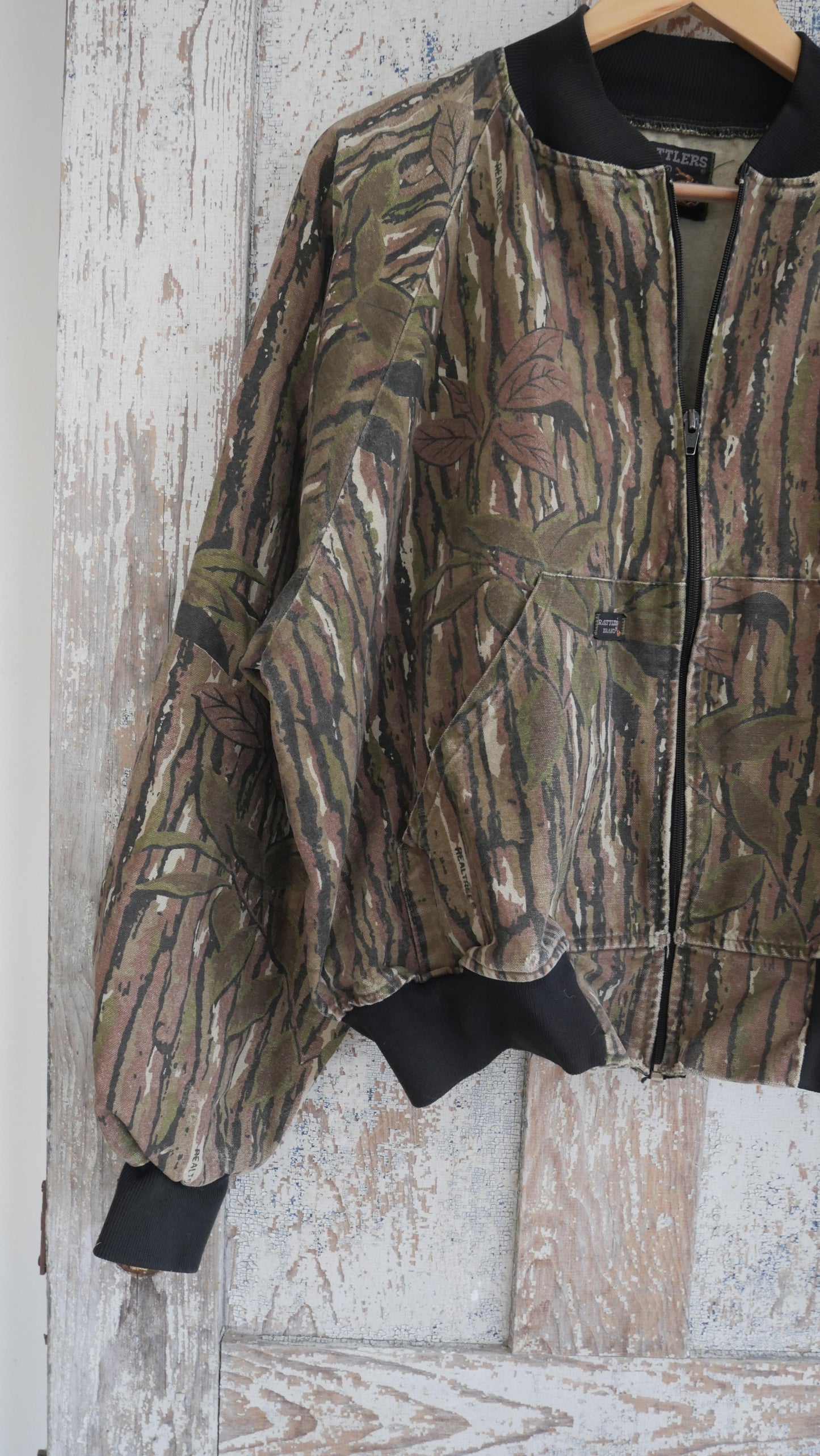 1980s Boxy Hunting Bomber Jacket | L