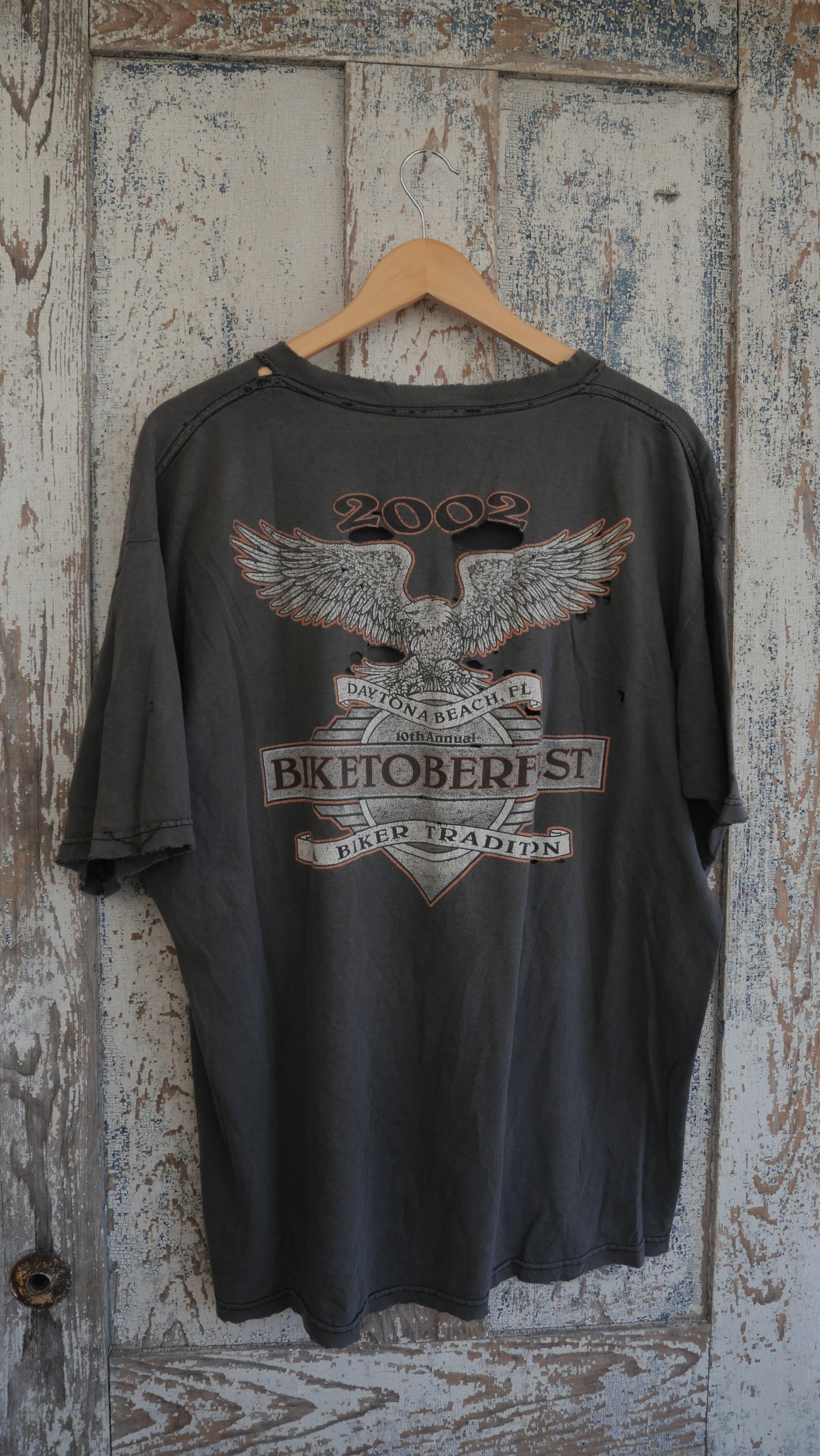 2000s Faded Biker Tee | XL