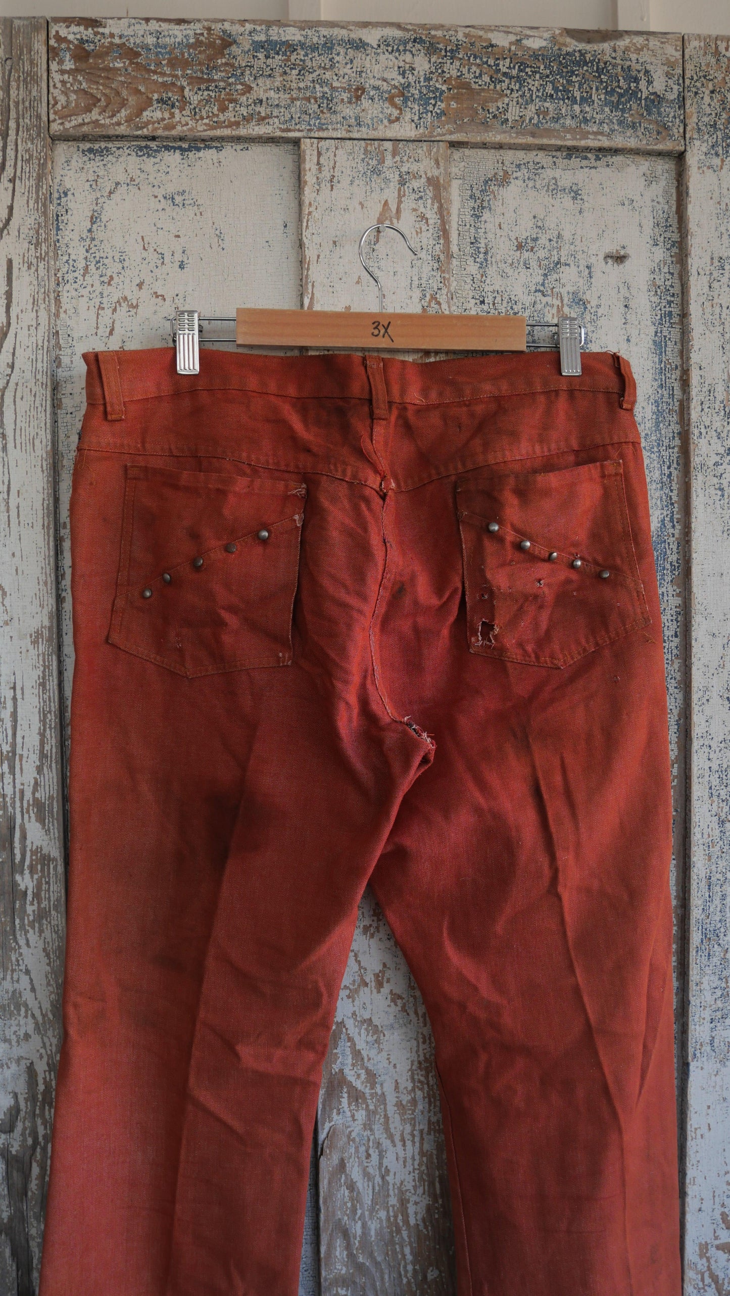 1970s Studded Flared Pants | 34