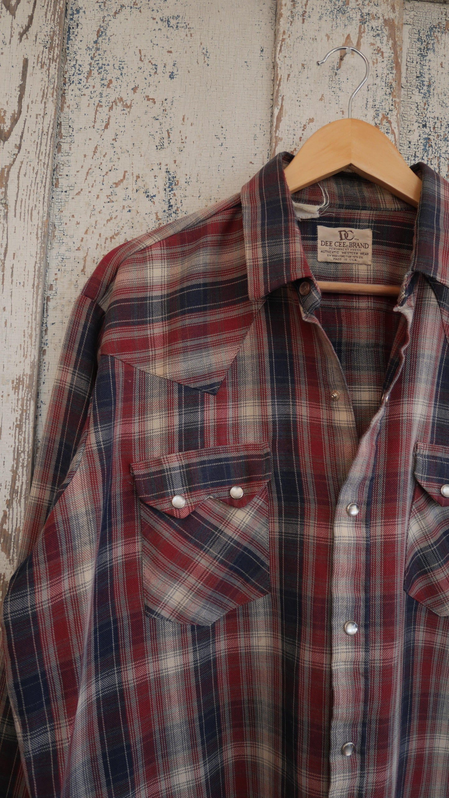 1970s Western Pearl Snap Flannel | XL