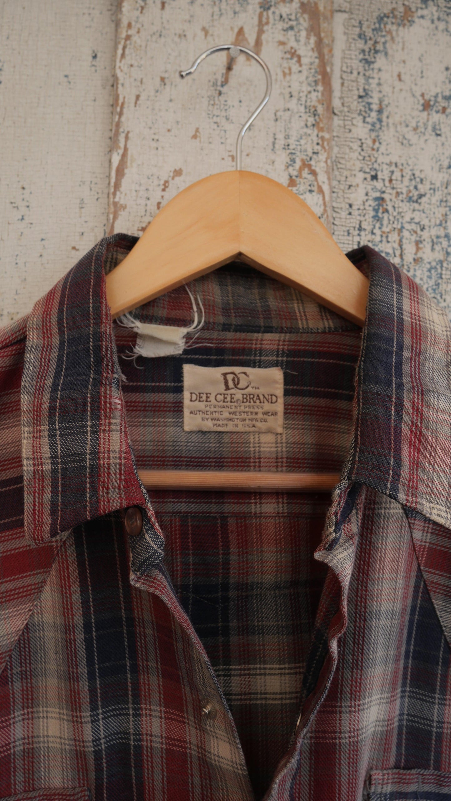 1970s Western Pearl Snap Flannel | XL