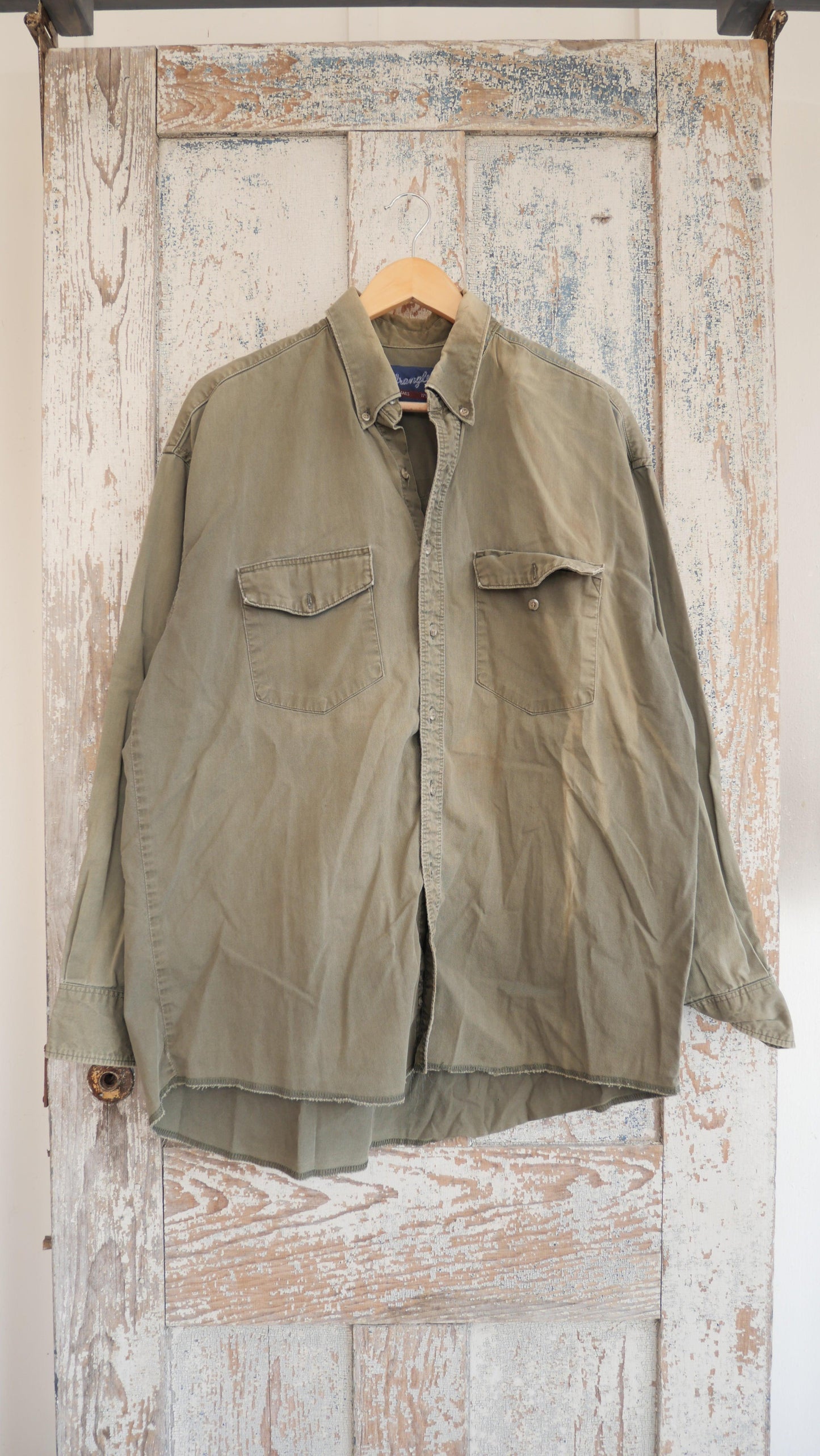 1990s Faded Wrangler Button Up | XL