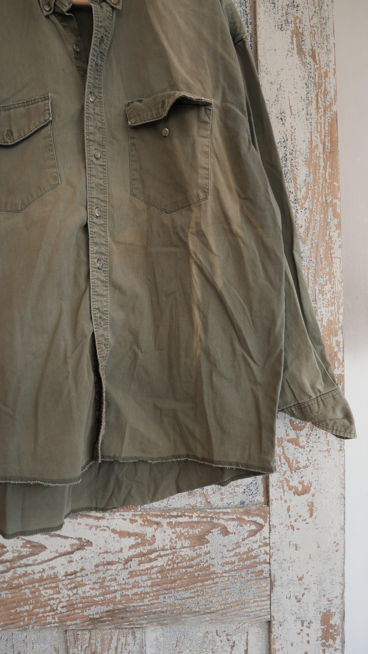 1990s Faded Wrangler Button Up | XL