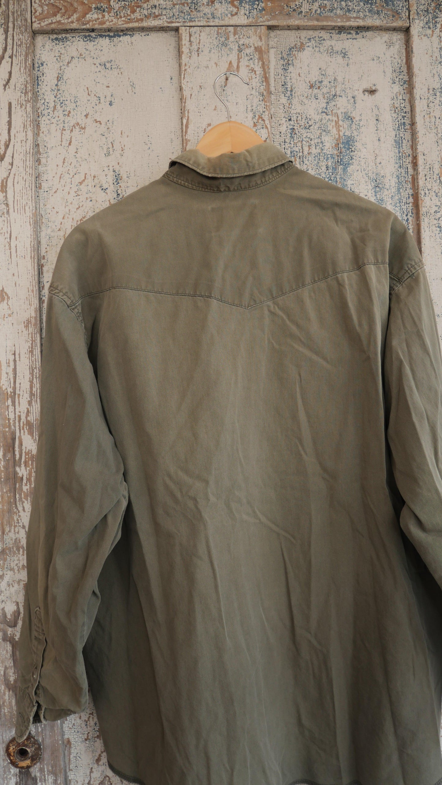 1990s Faded Wrangler Button Up | XL