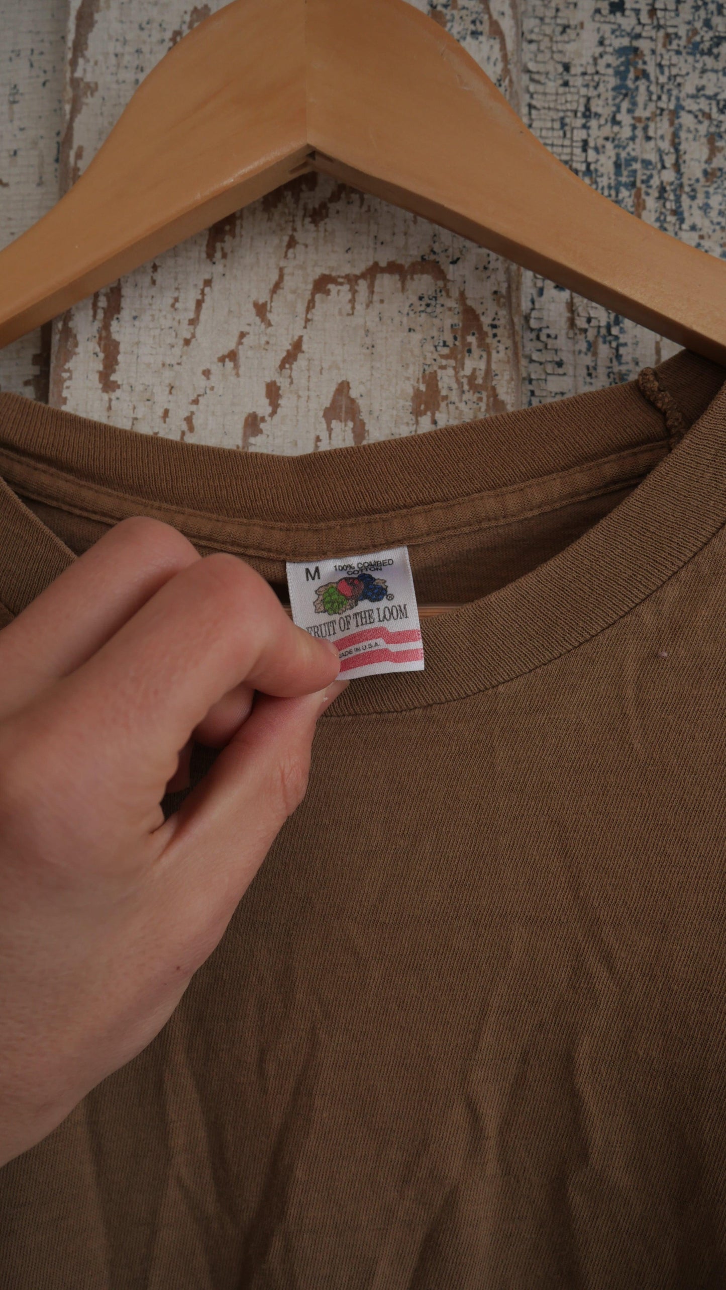 1990s Brown Single Stitch Tee | M