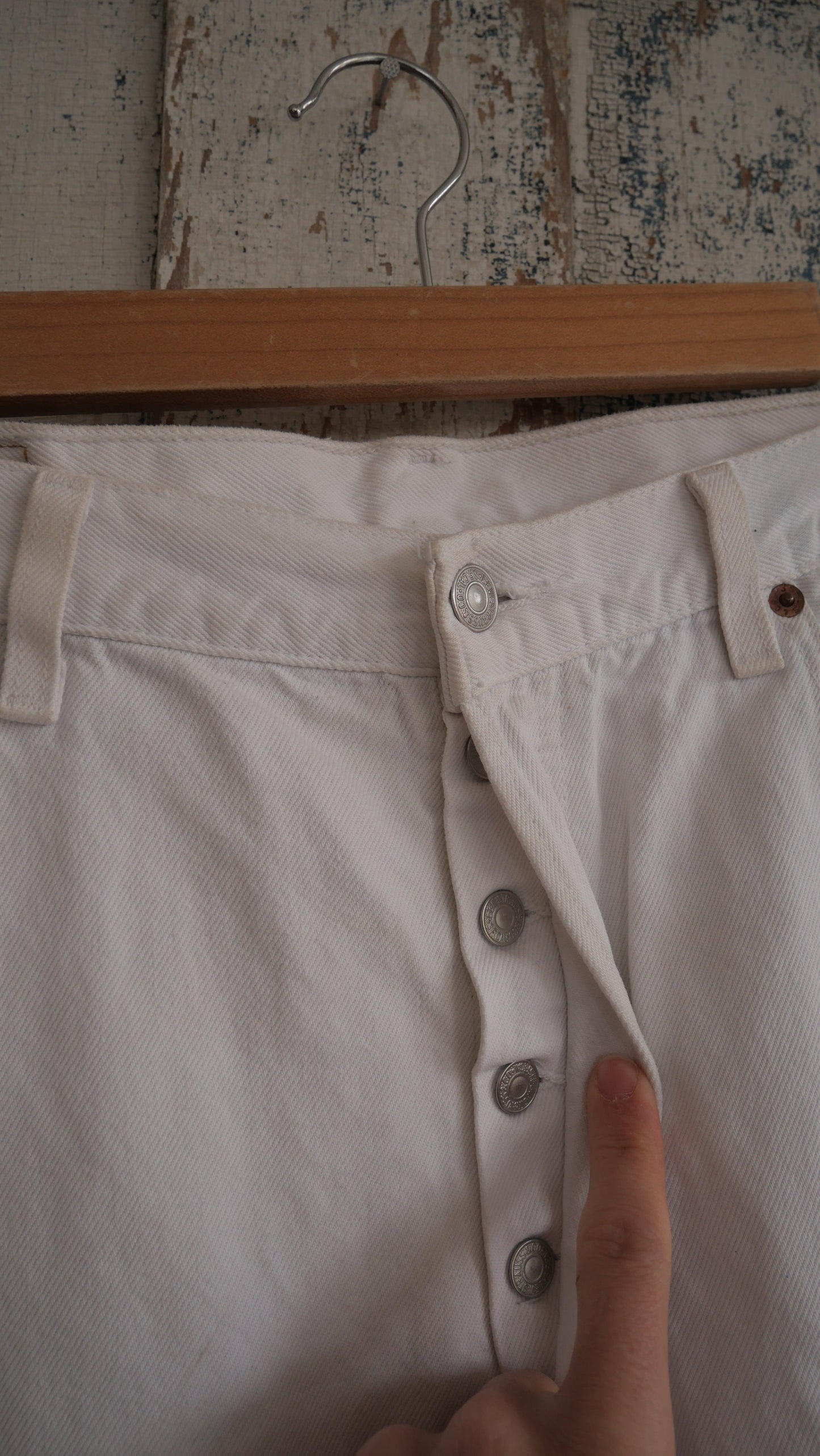 1990s White 501 Levi's | 36