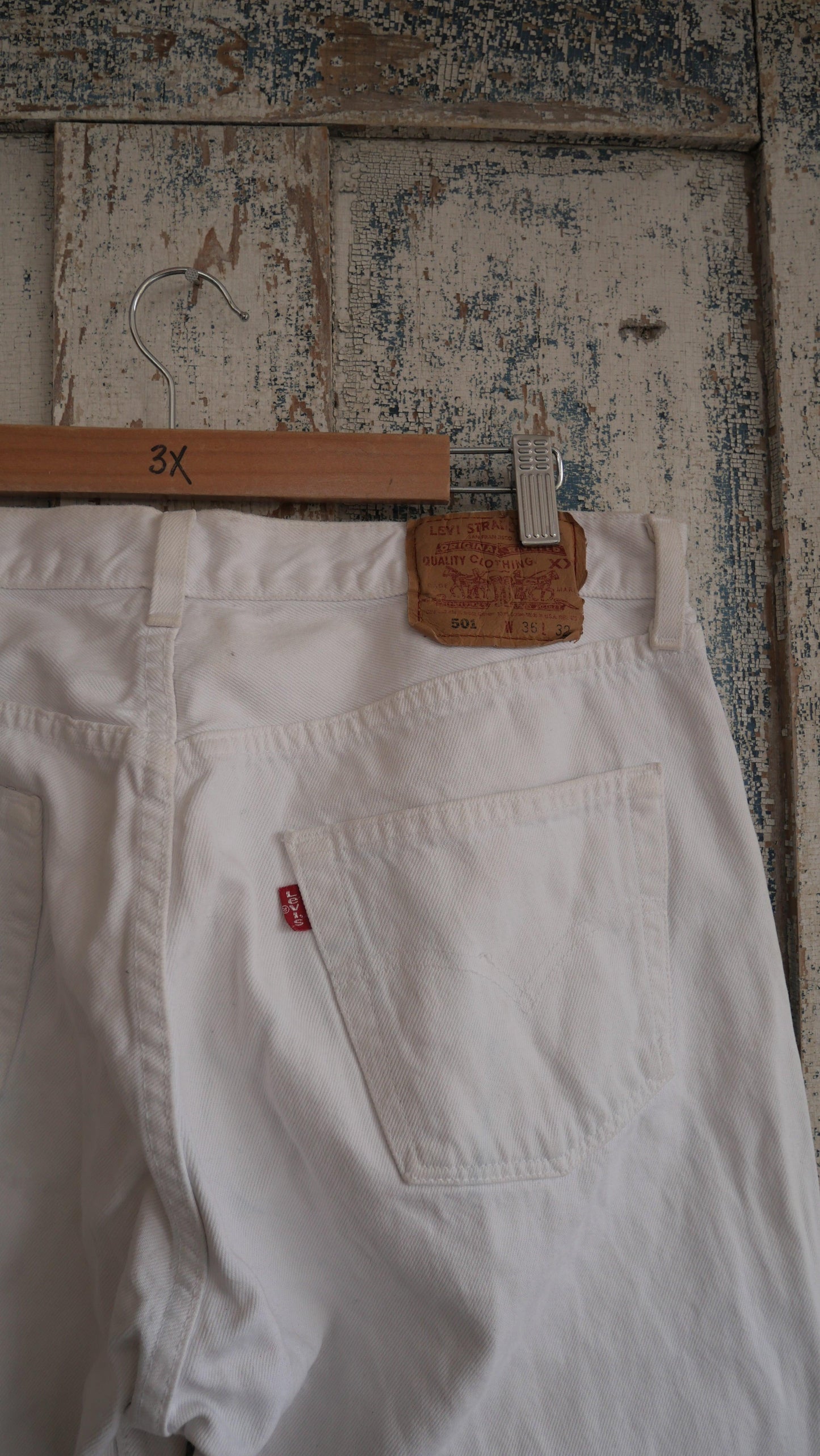 1990s White 501 Levi's | 36
