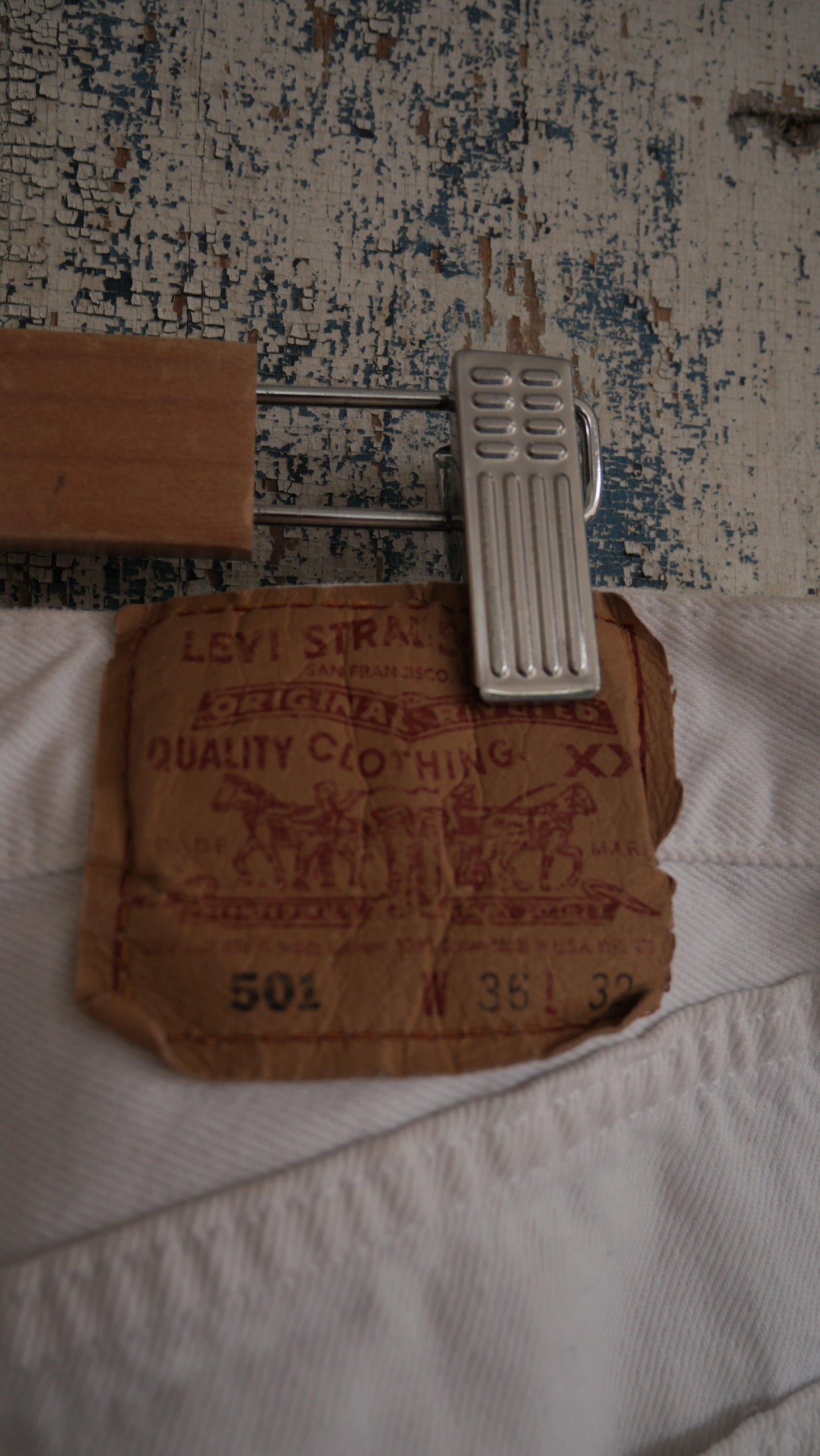 1990s White 501 Levi's | 36