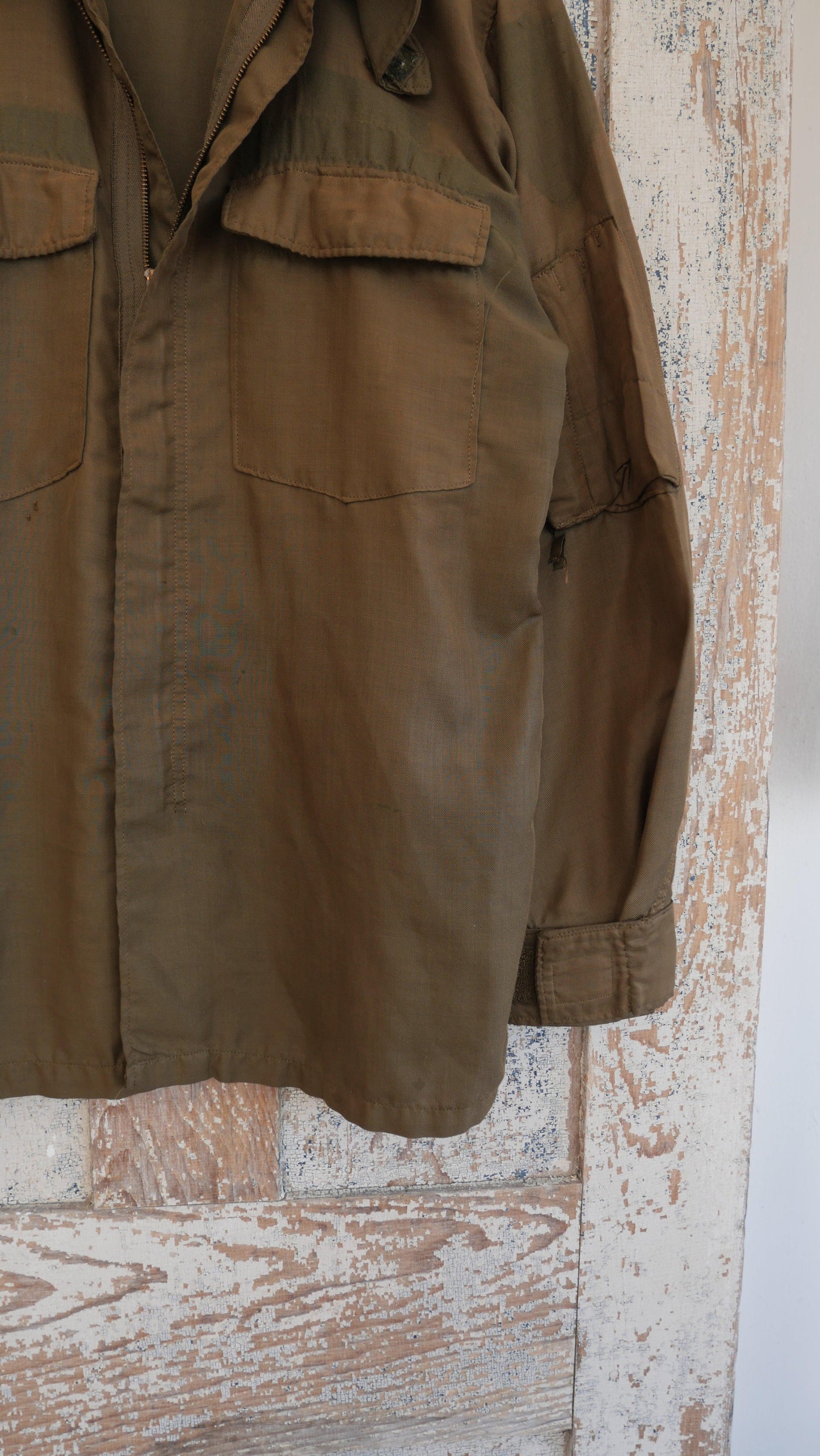 1970s Zip Up Army Shirt | L