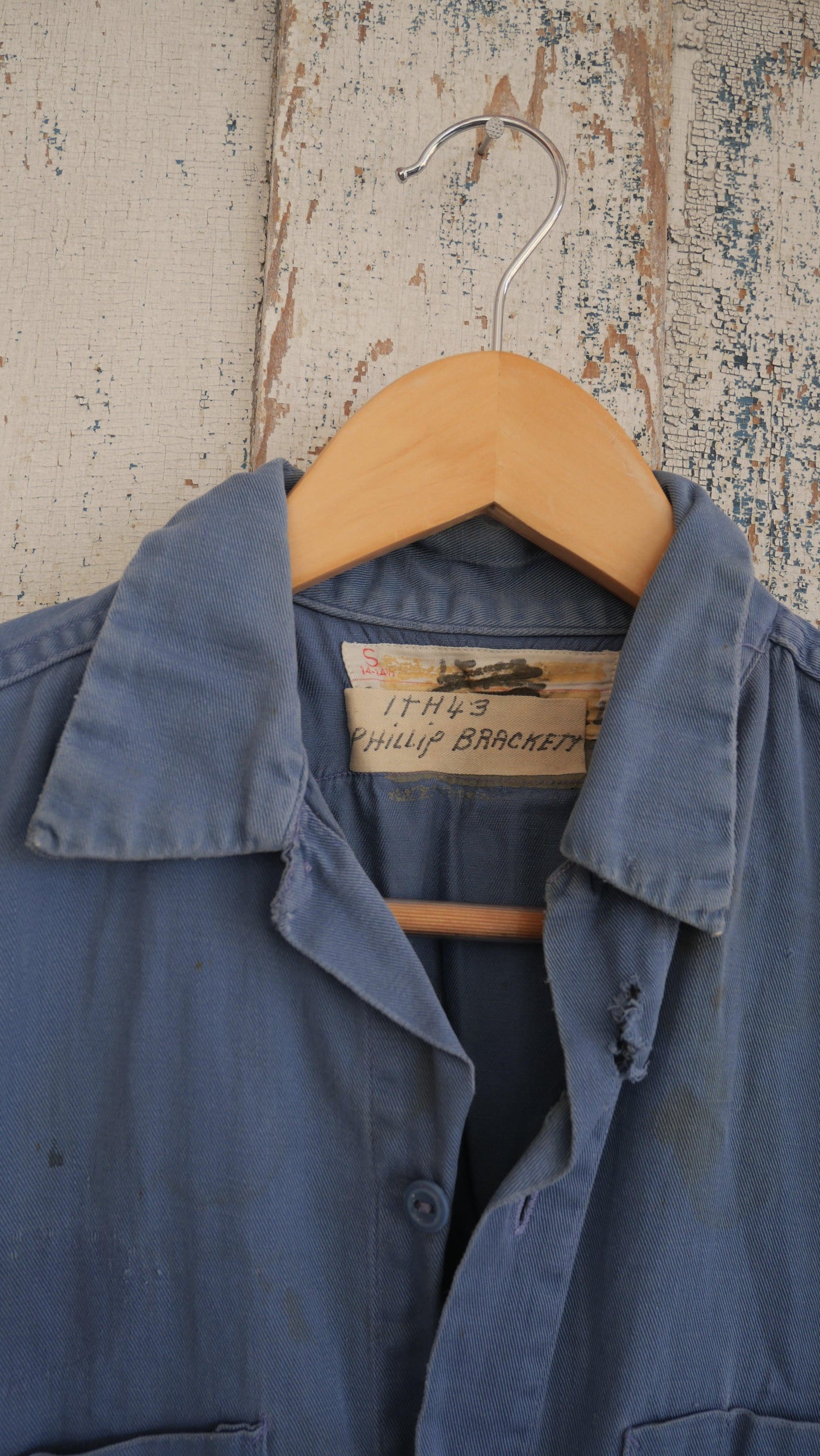 1970s Blue Work Shirt | L
