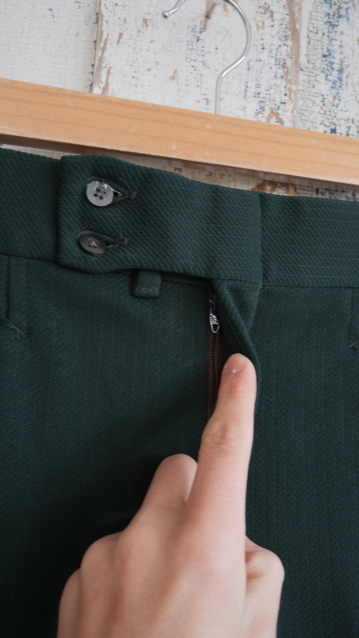 1970s Green Flared Pants | 33