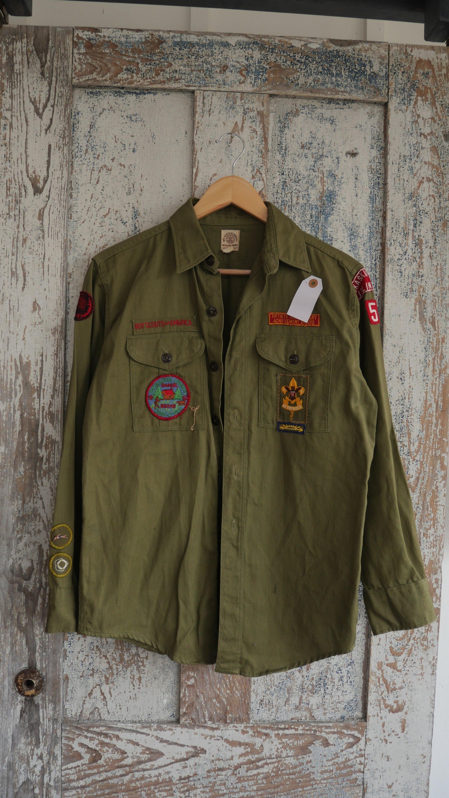 1970S Patched Boy Scout Shirt | M