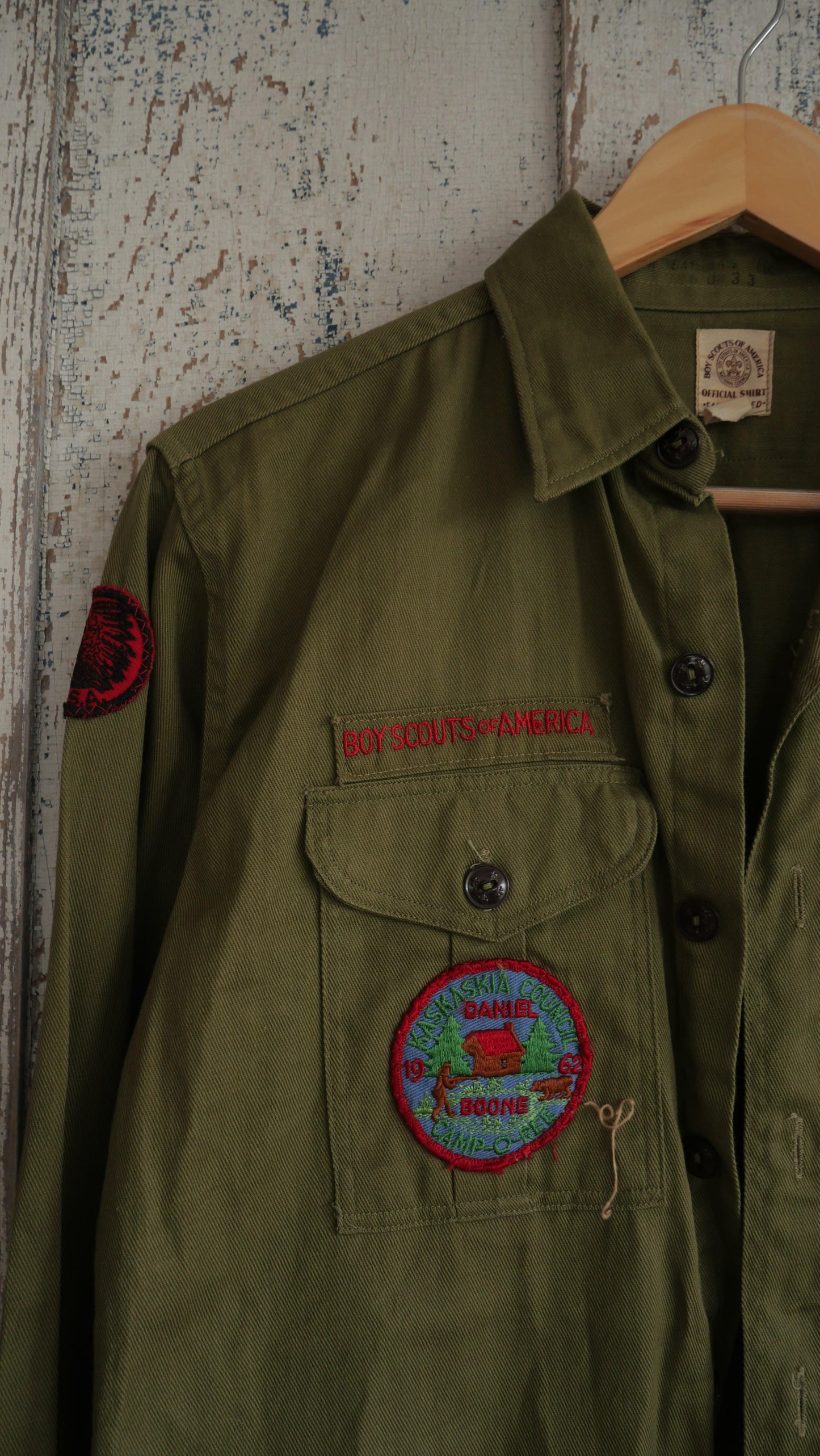 1970S Patched Boy Scout Shirt | M