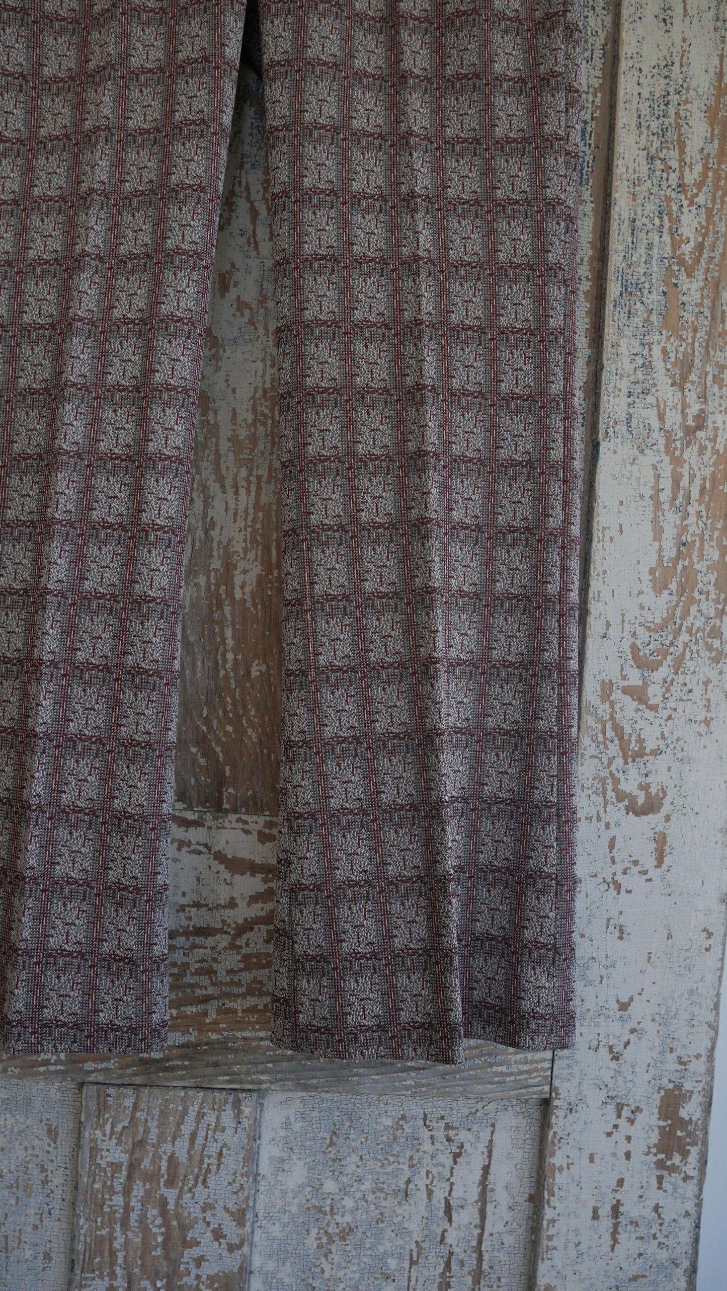 1970s Patterned Flared Slacks | 30