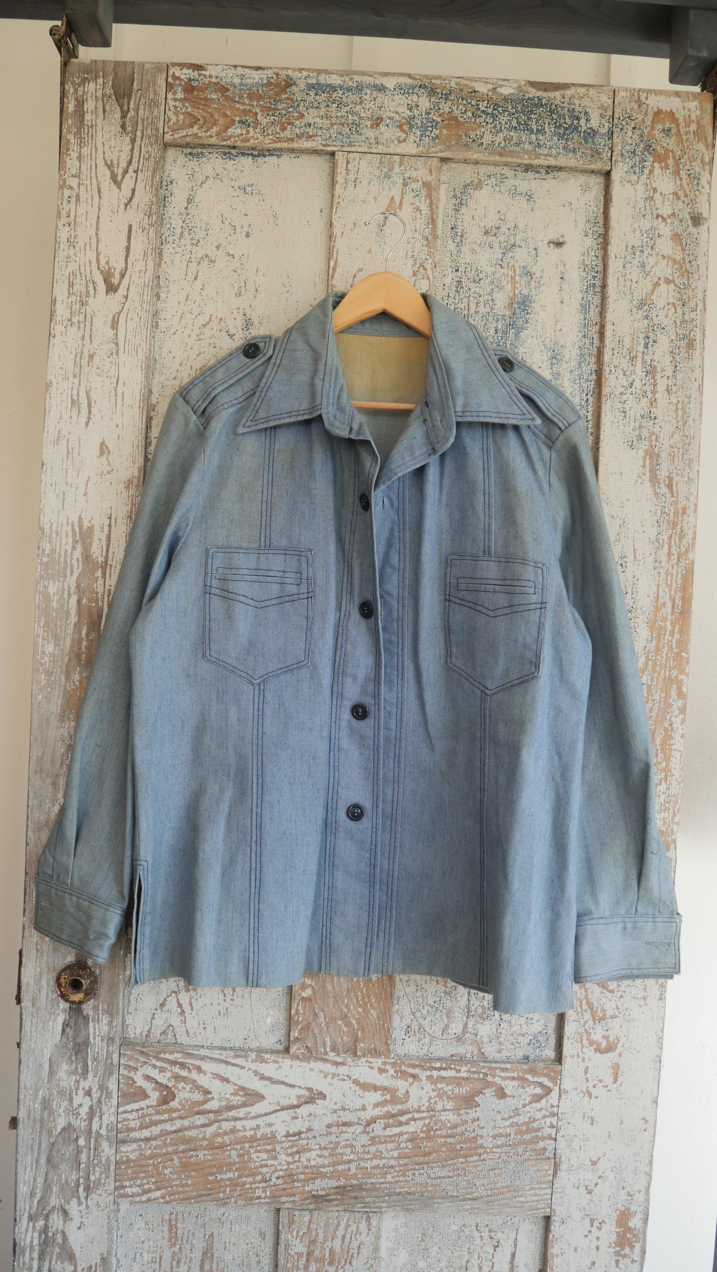 1970s Denim Overshirt | L