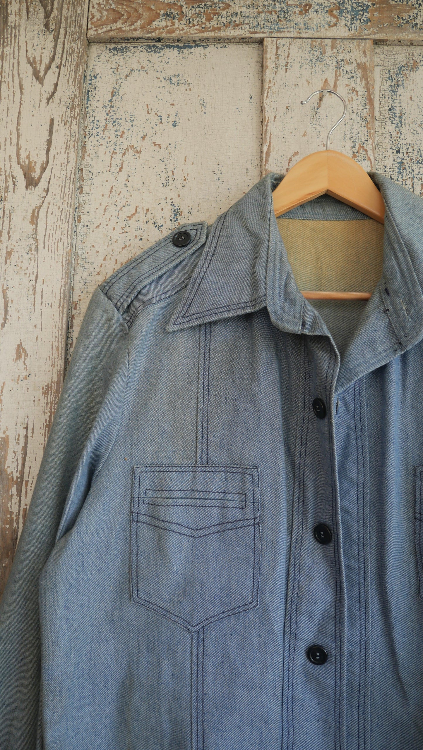 1970s Denim Overshirt | L