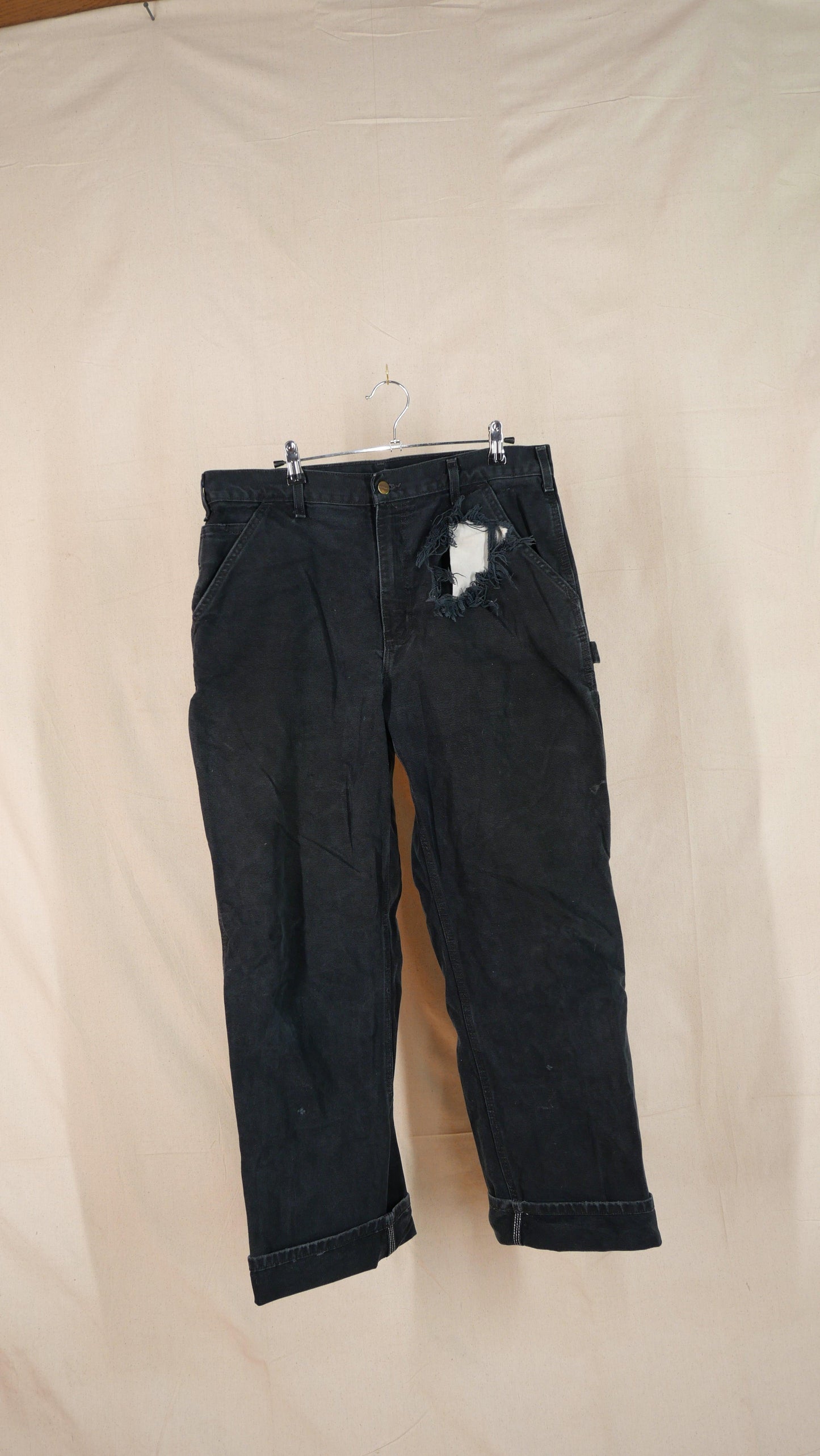 1990s Black Carhartt Pants | 34