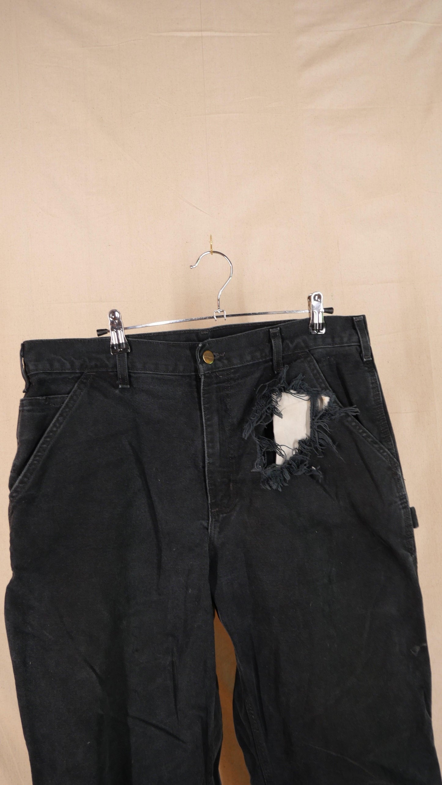1990s Black Carhartt Pants | 34