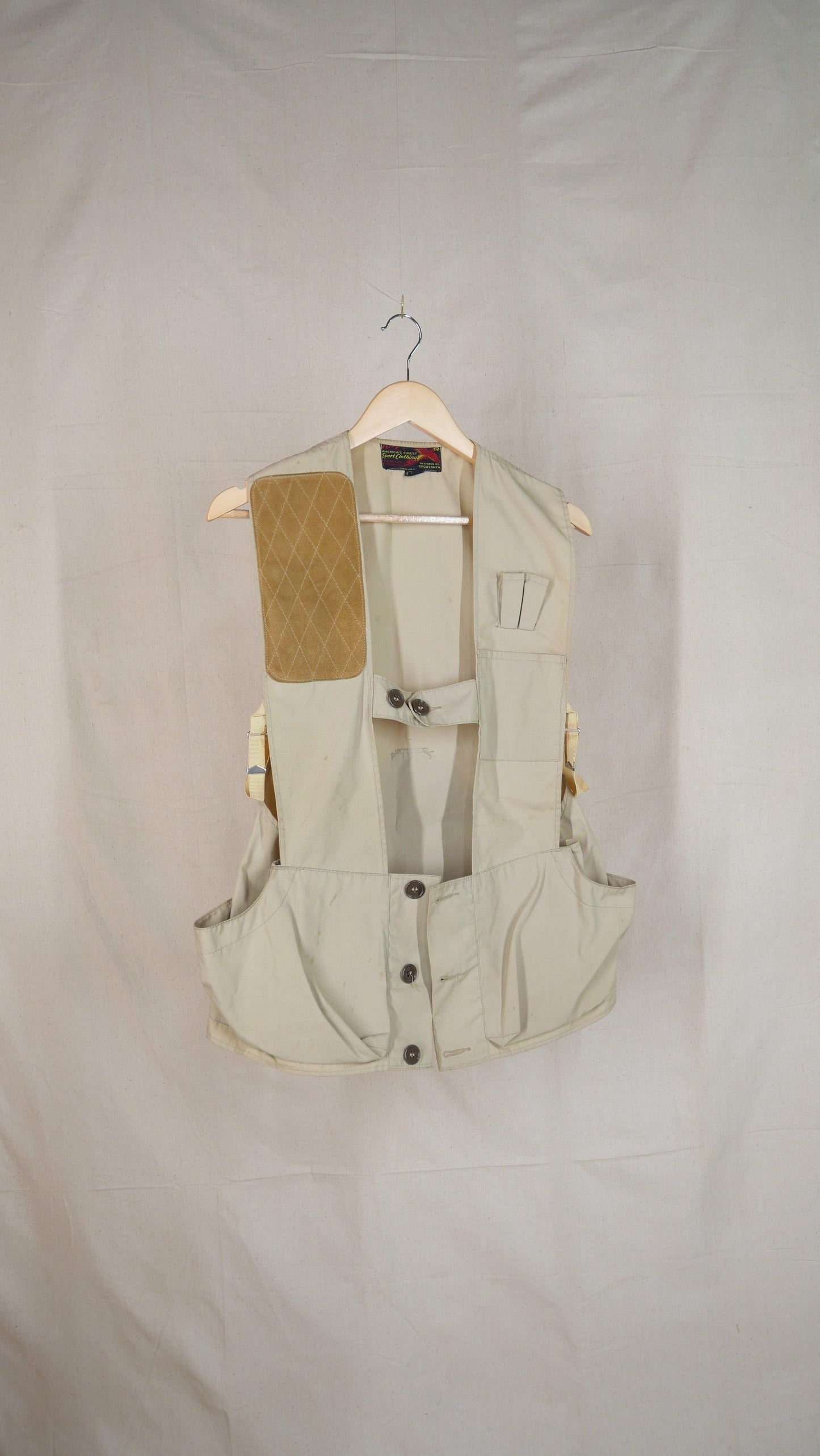 1960s Button Clasp Hunting Vest | L