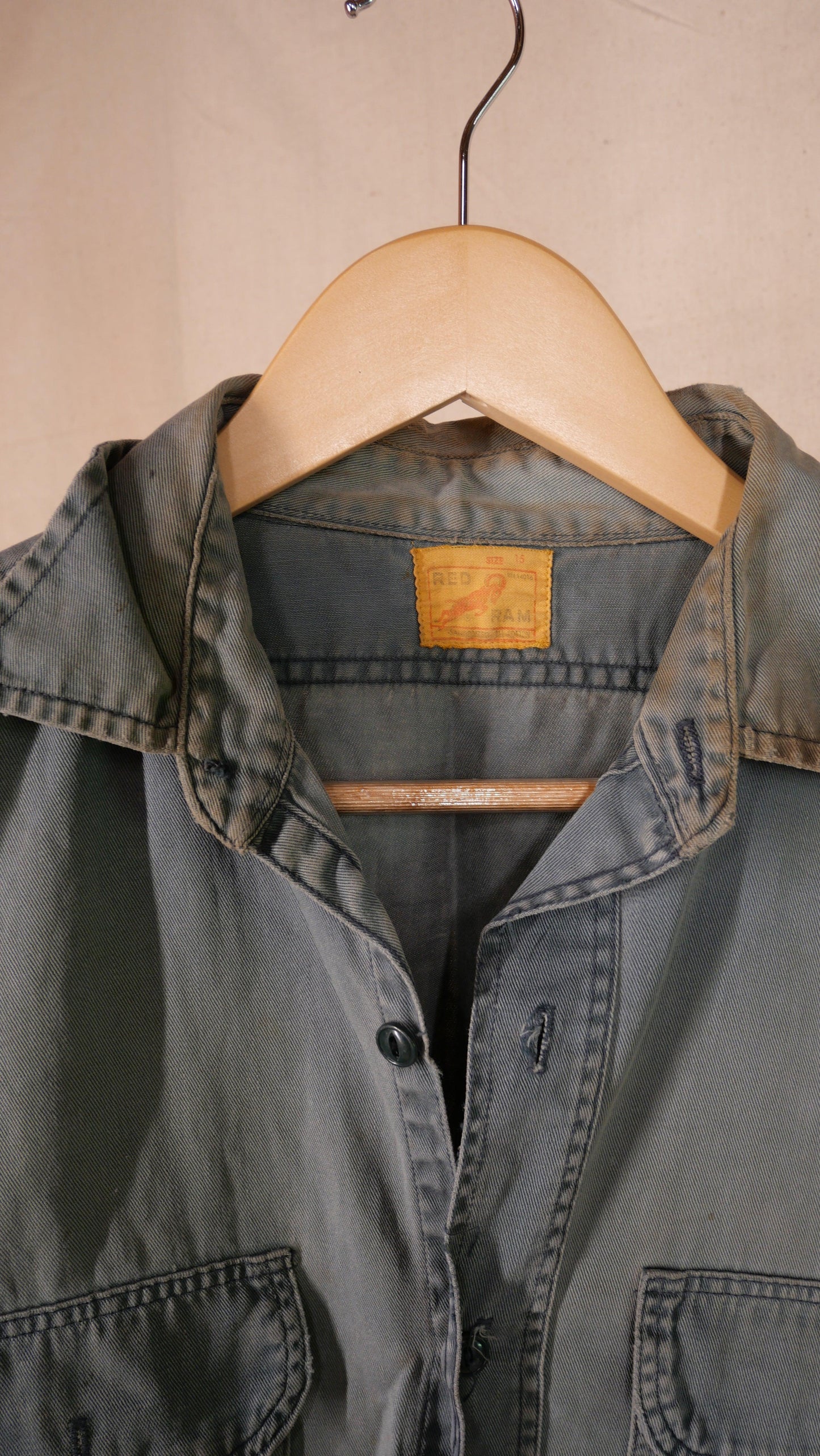 1960s Repaired Work Shirt | M