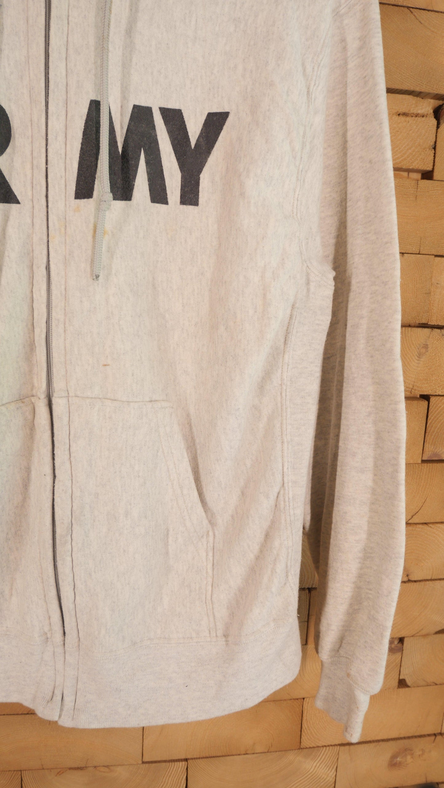 1990s Army Zip Up Hoodie | L
