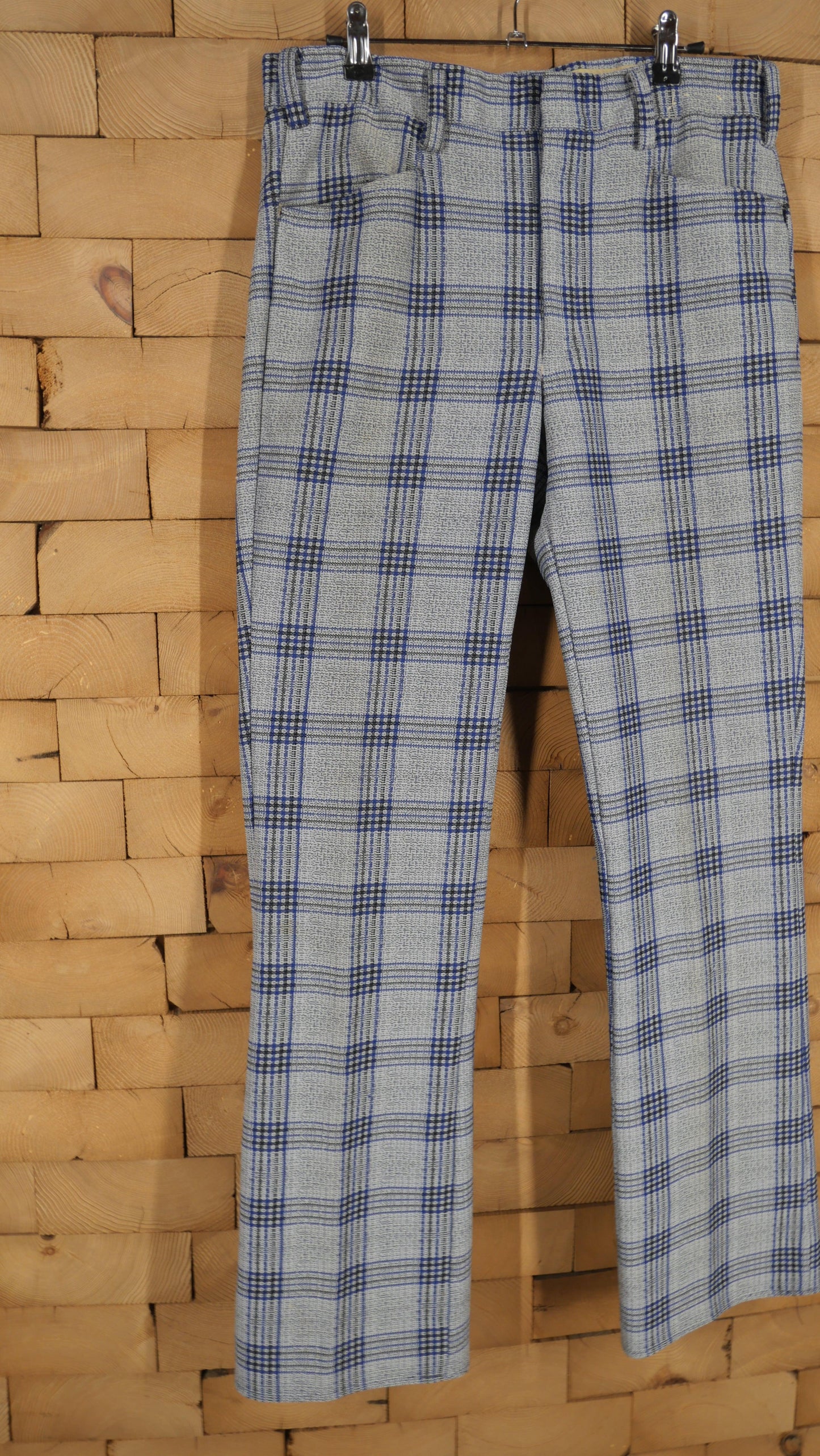 1970s Patterned Flared Slacks | 34