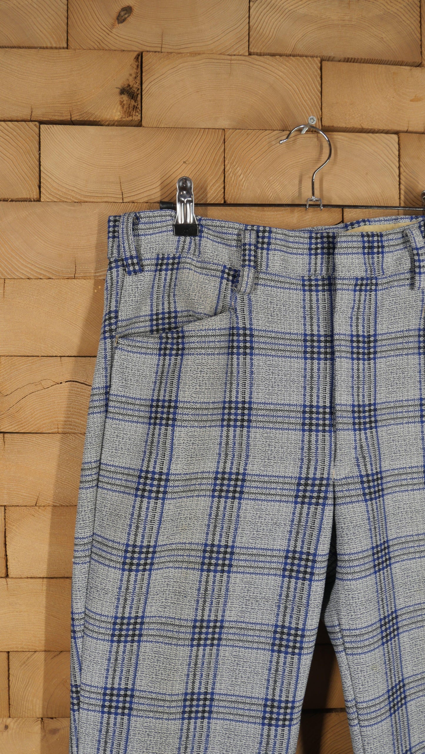1970s Patterned Flared Slacks | 34