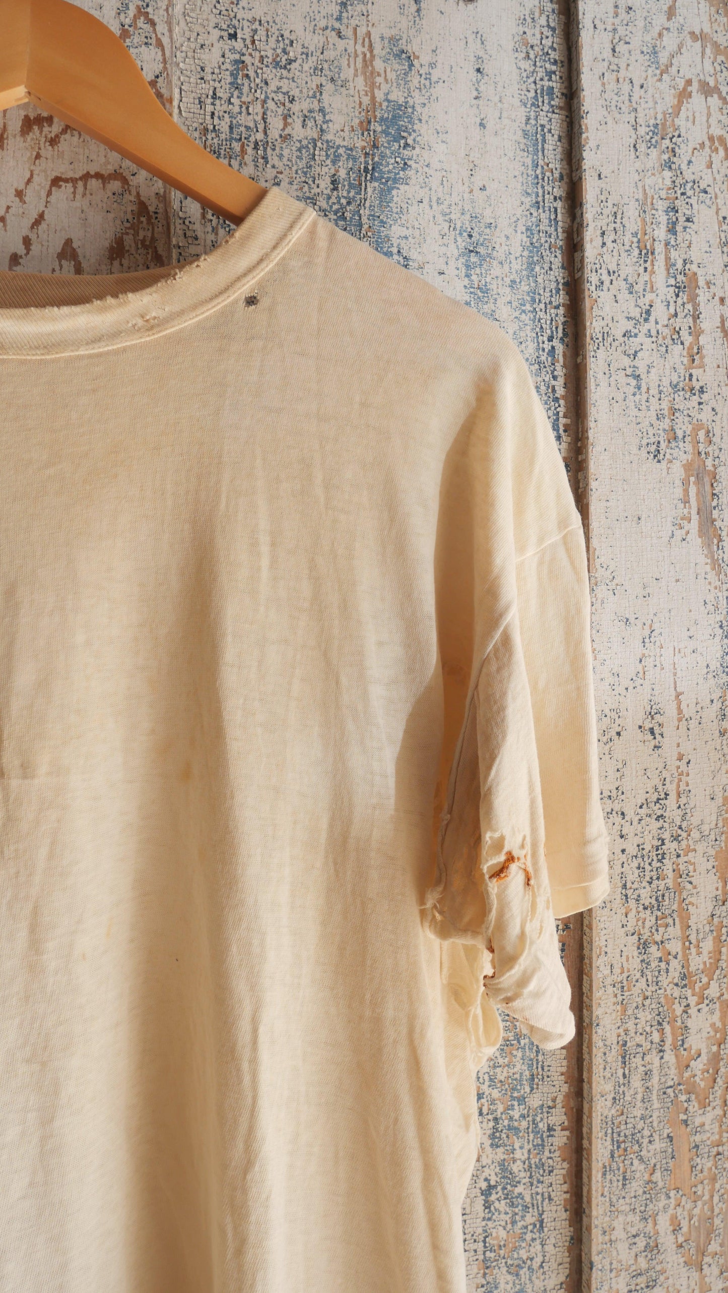 1960s Thrashed White Tee | L