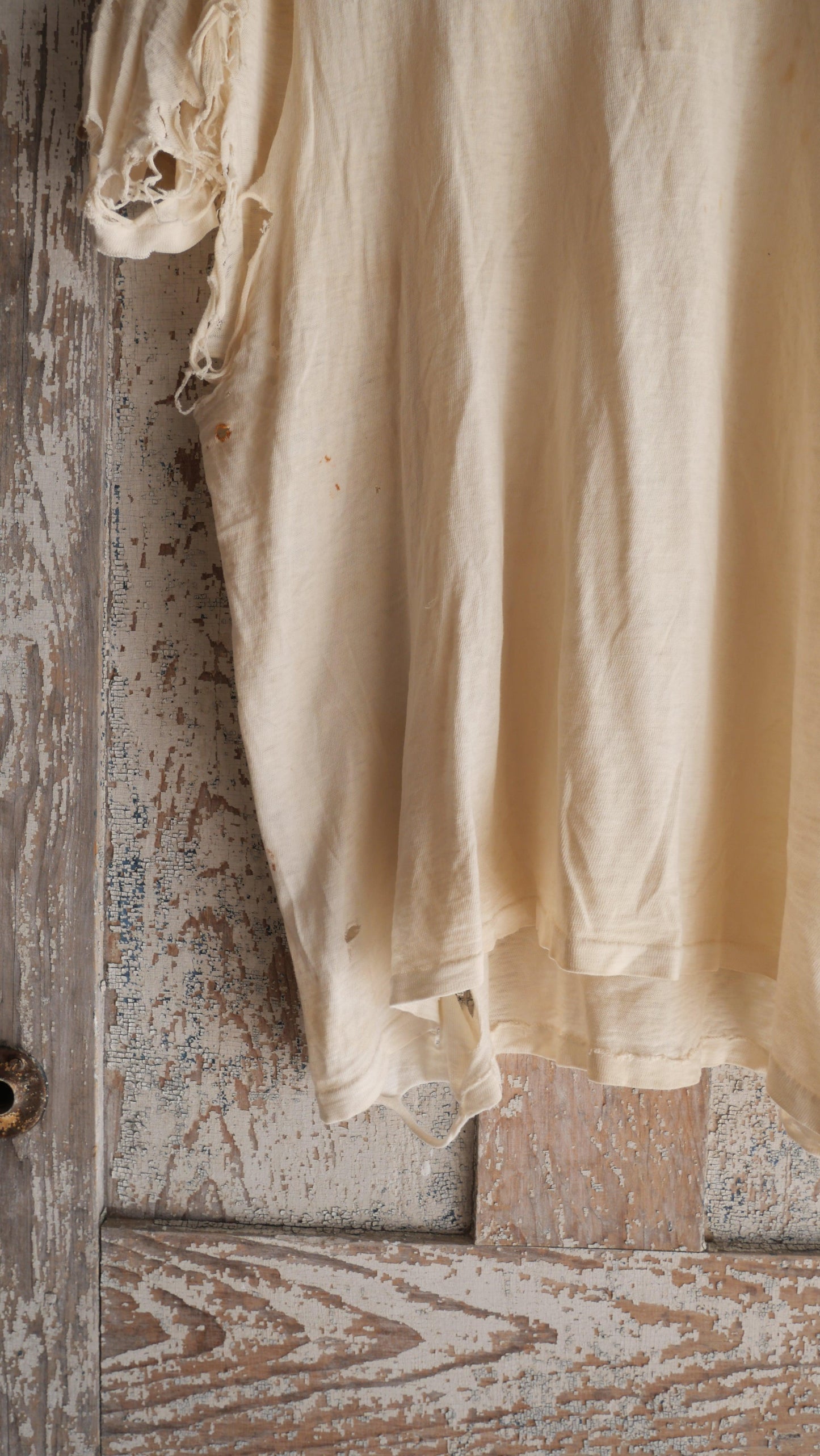 1960s Thrashed White Tee | L