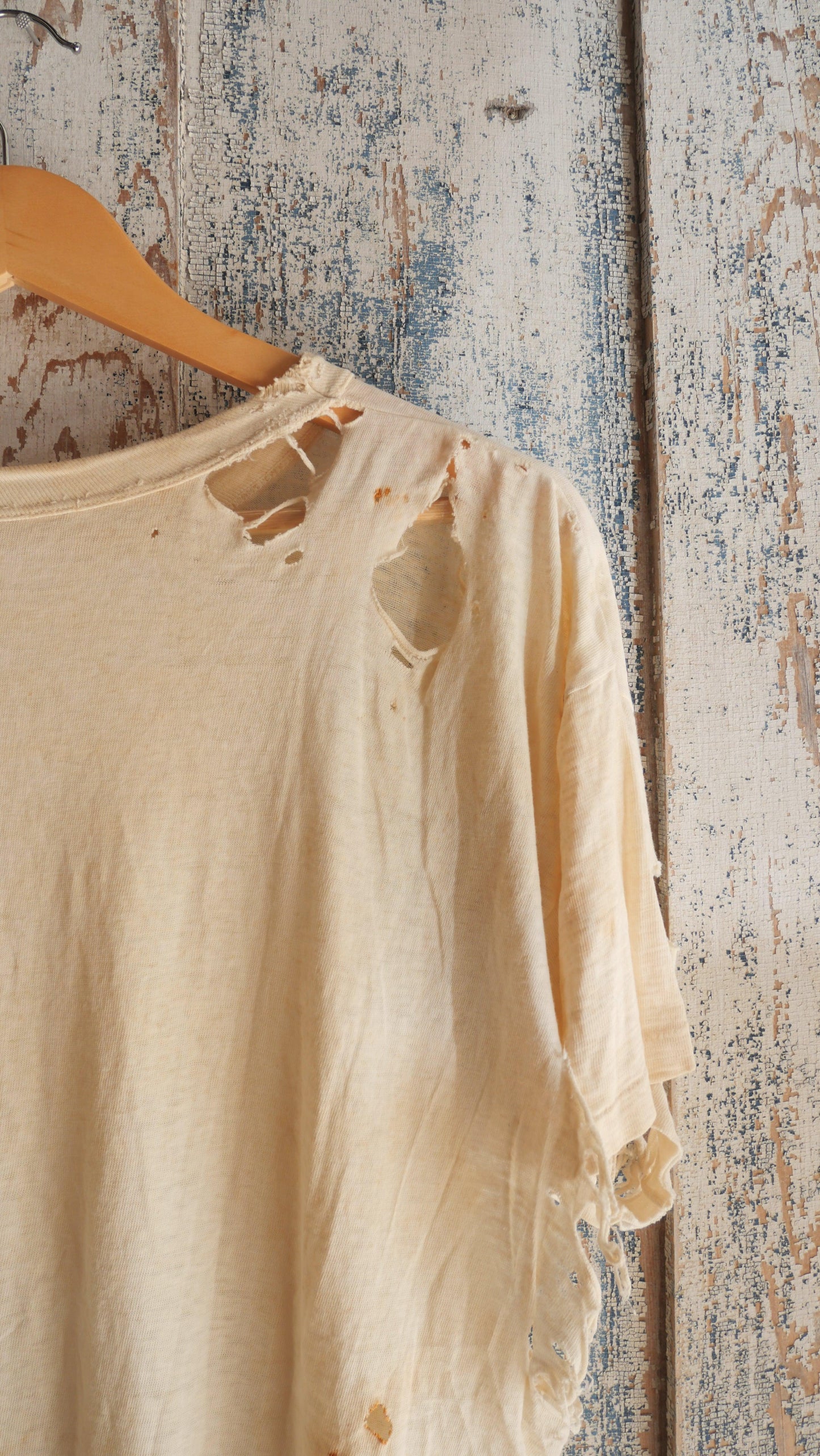 1960s Thrashed White Tee | L