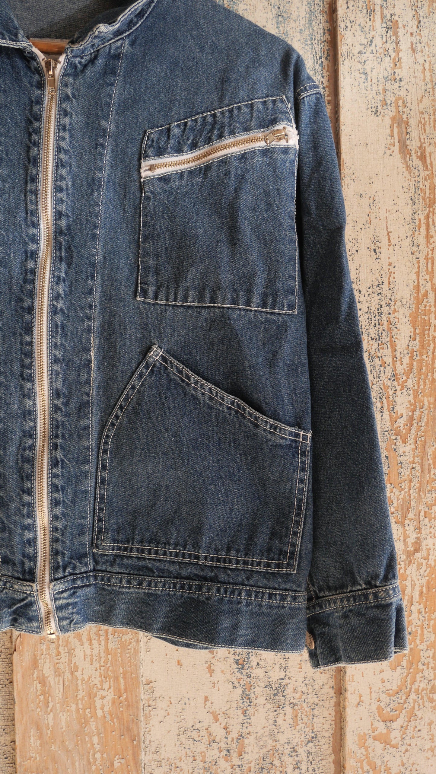 1990s Denim Boxy Jacket | M