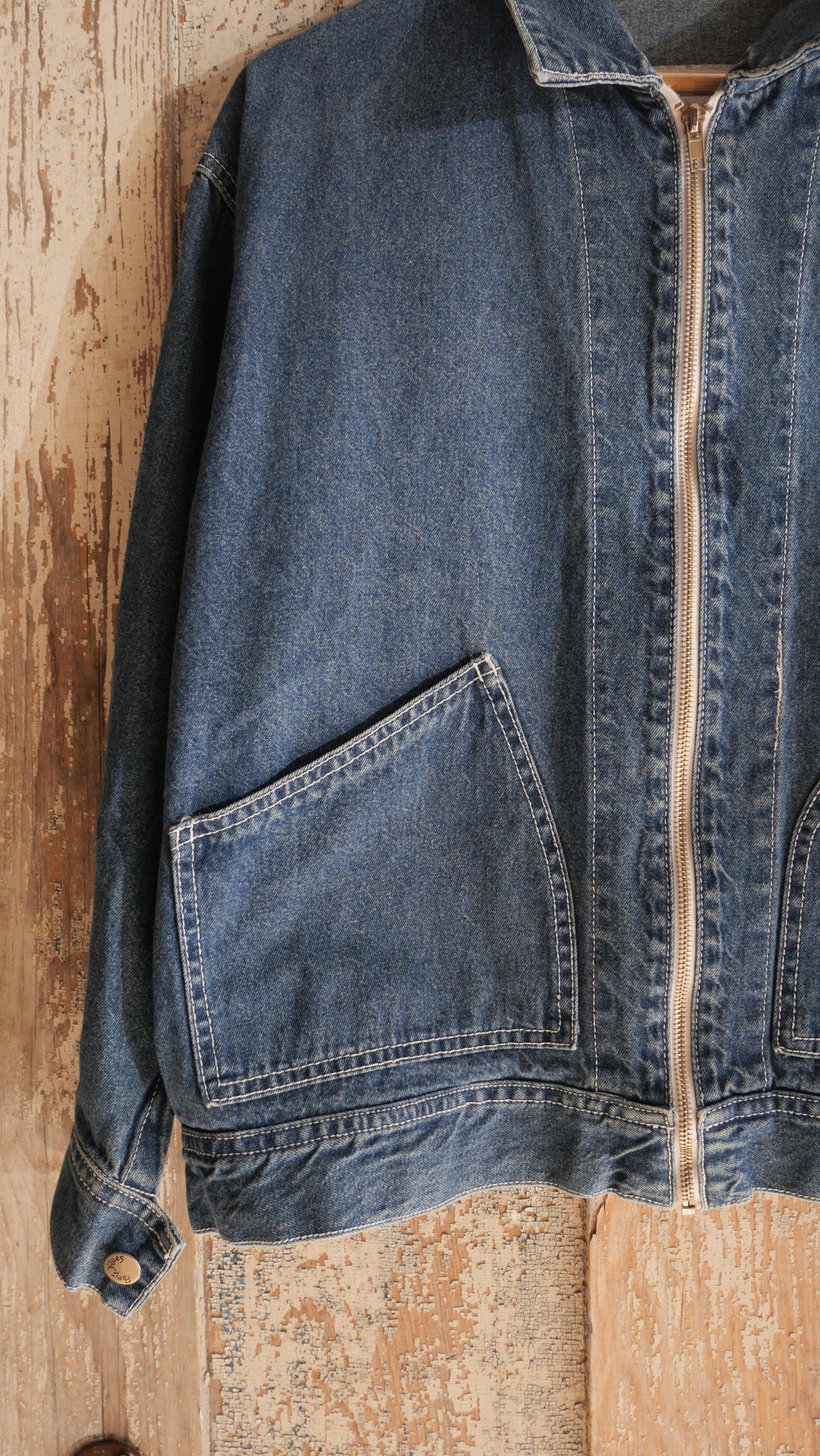 1990s Denim Boxy Jacket | M