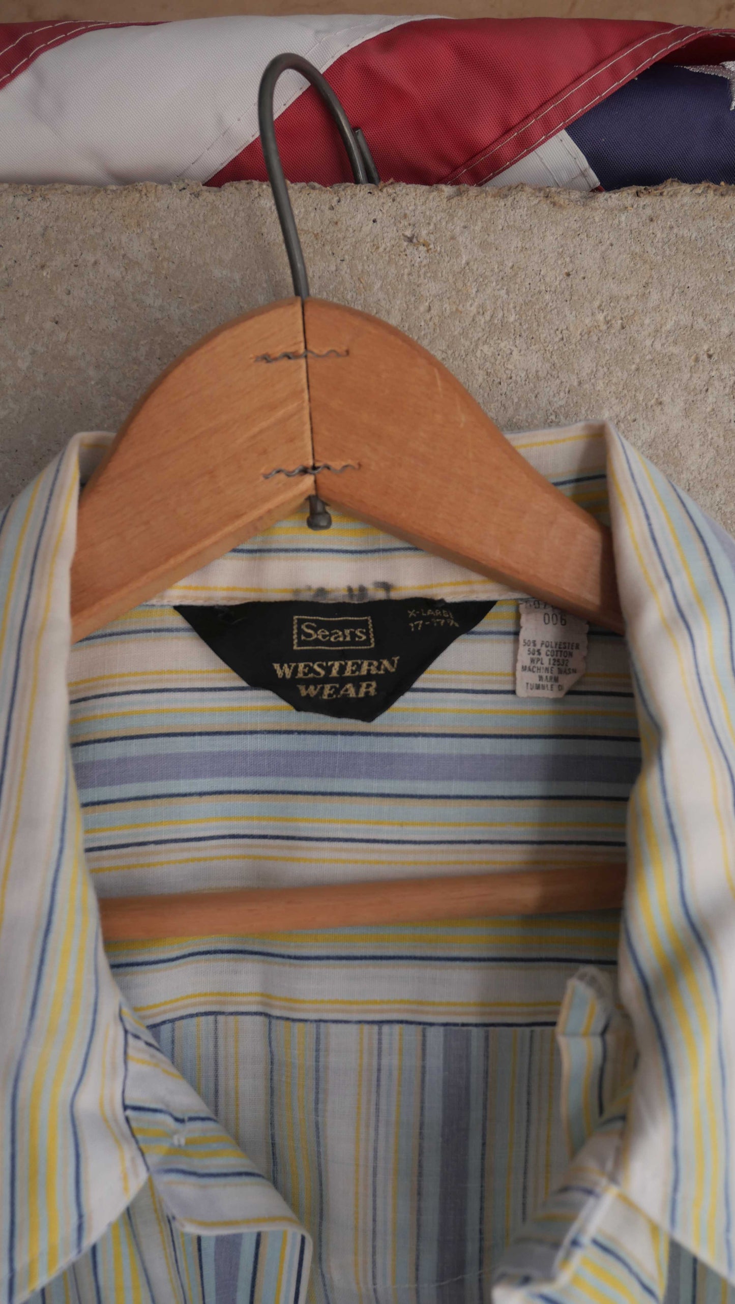 1990s Striped Pearl Snap | XL