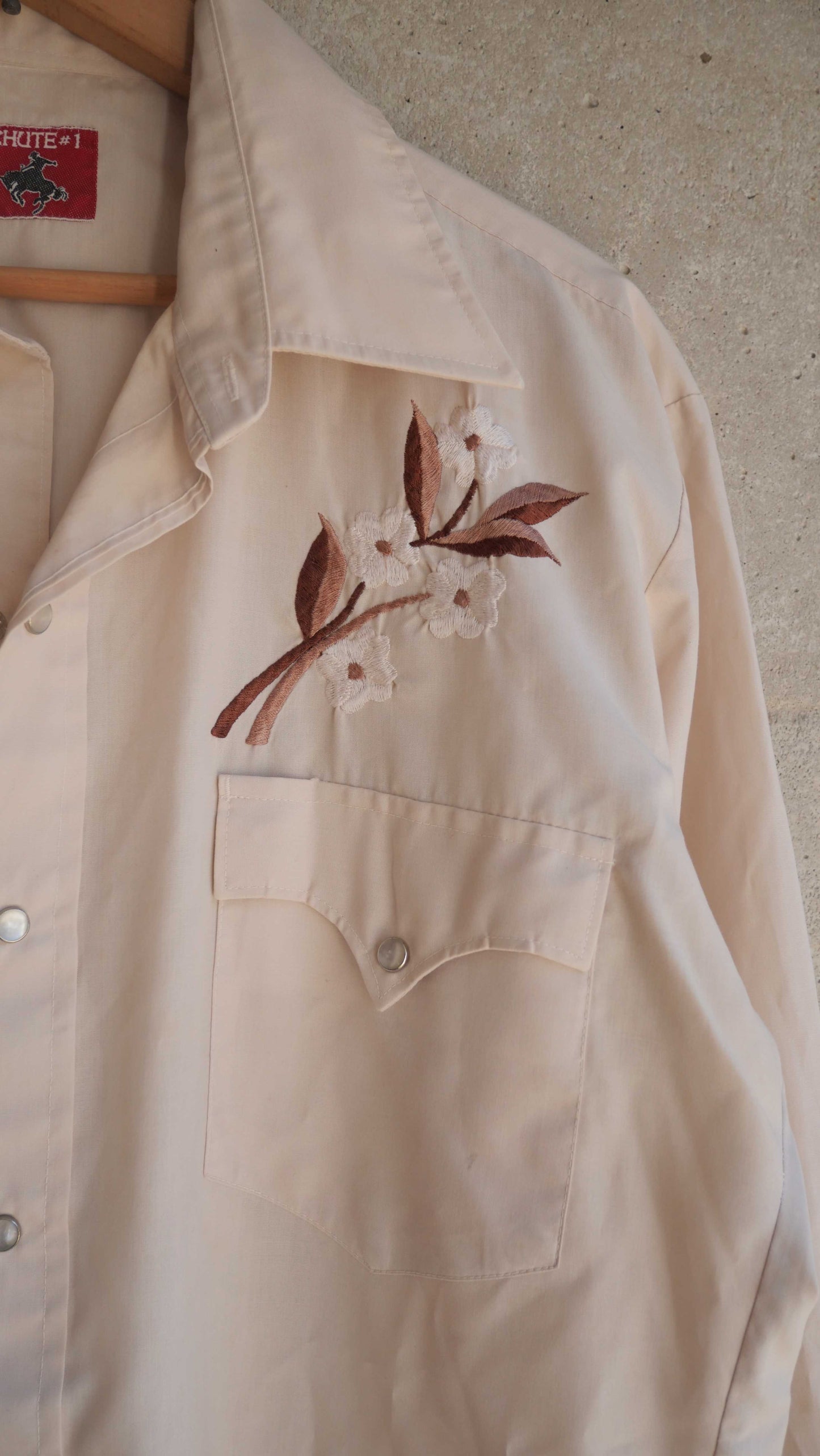 1980s Embroidered Pearl Snap | L